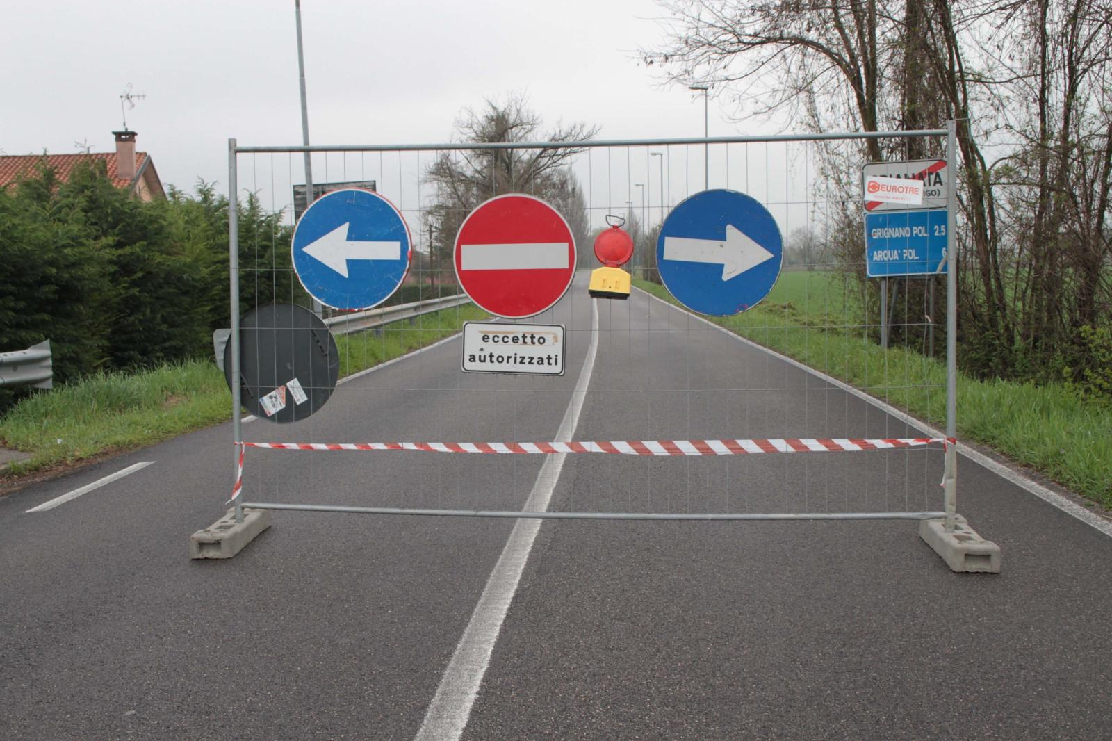 Schianto con il ciclista, Grignano isolata