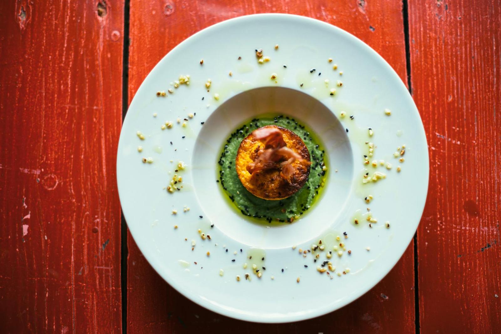 Flan di fave e fragole