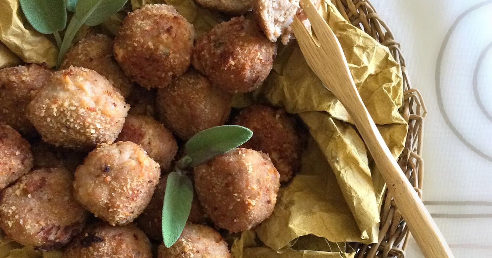 Polpette di tacchino e speck al forno