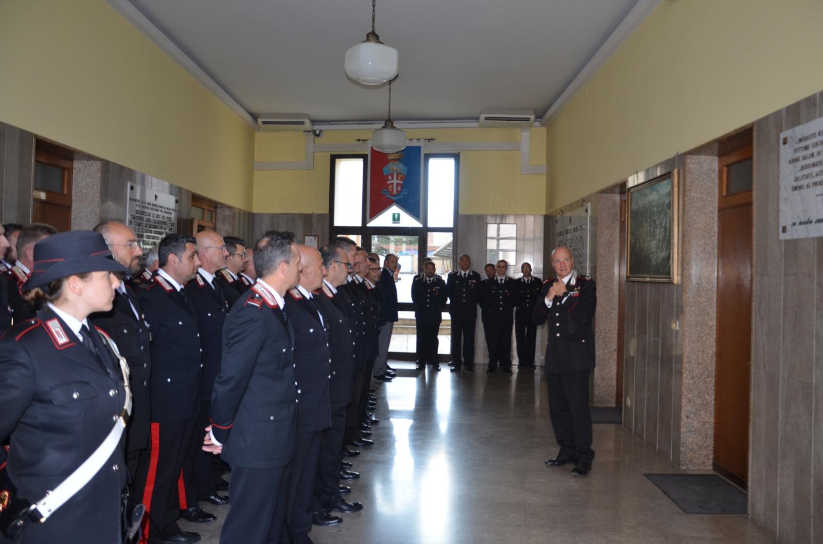 Visita del Generale La Gala al Comando dei Carabinieri