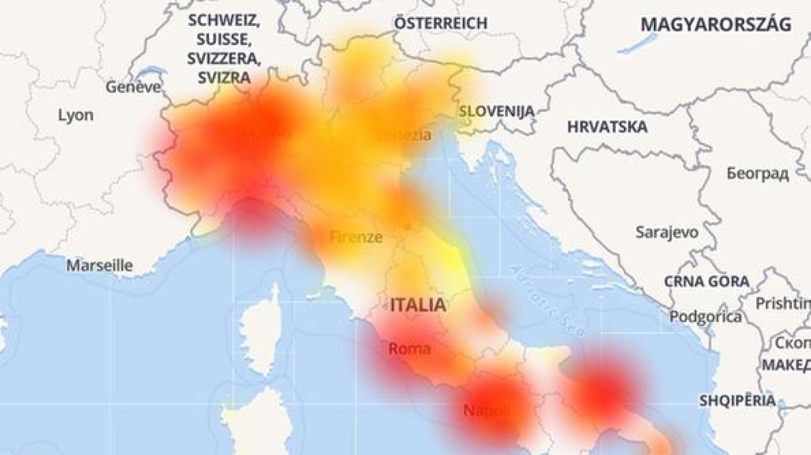 Tim in tilt in tutta Italia, Rovigo compresa