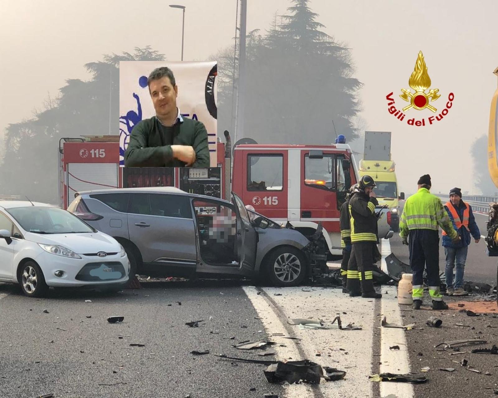 E' un noto imprenditore, padre di tre figli, la vittima dello schianto in autostrada