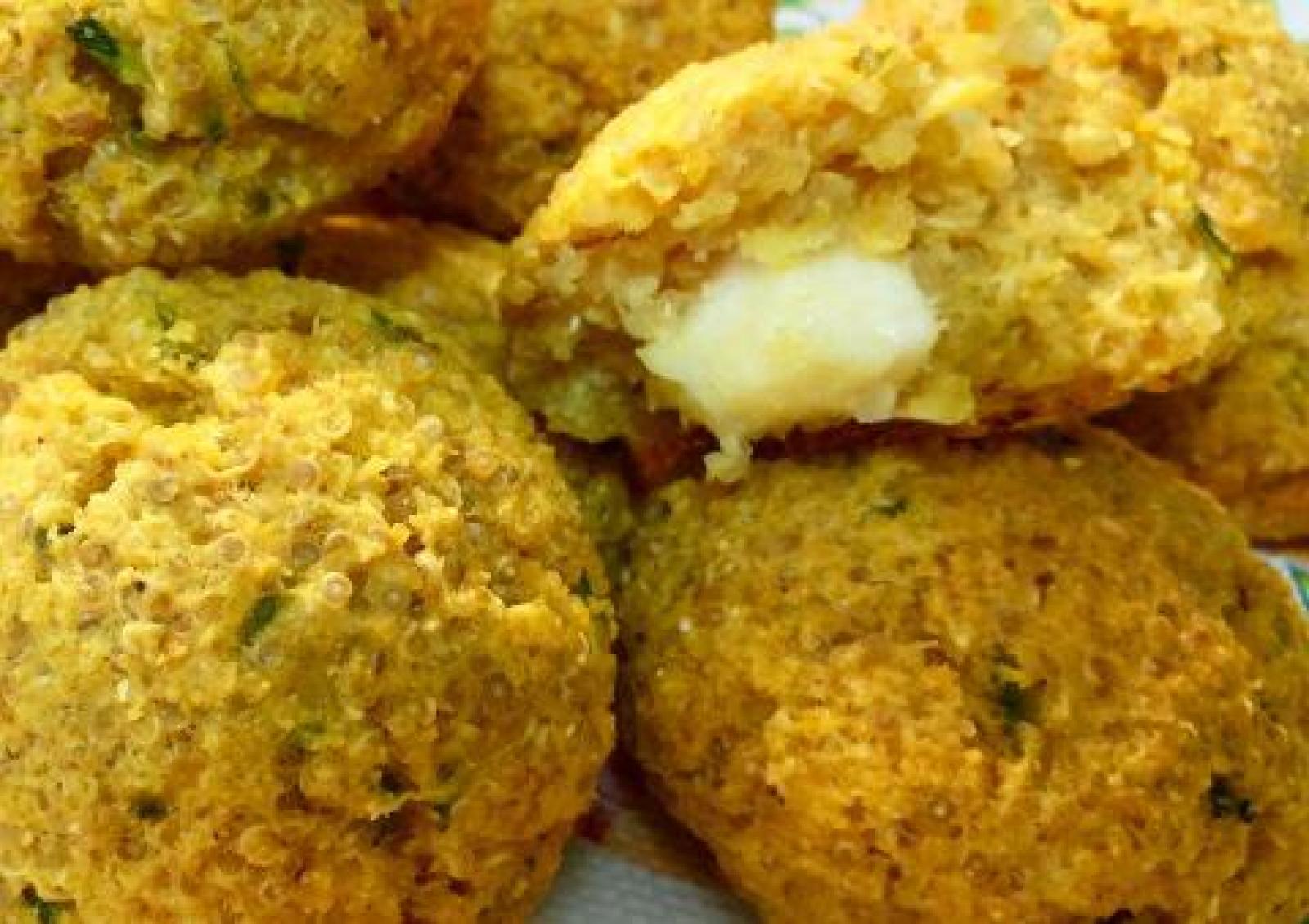 Quinoa, zucchine, stracchino polpette fritte e super golose