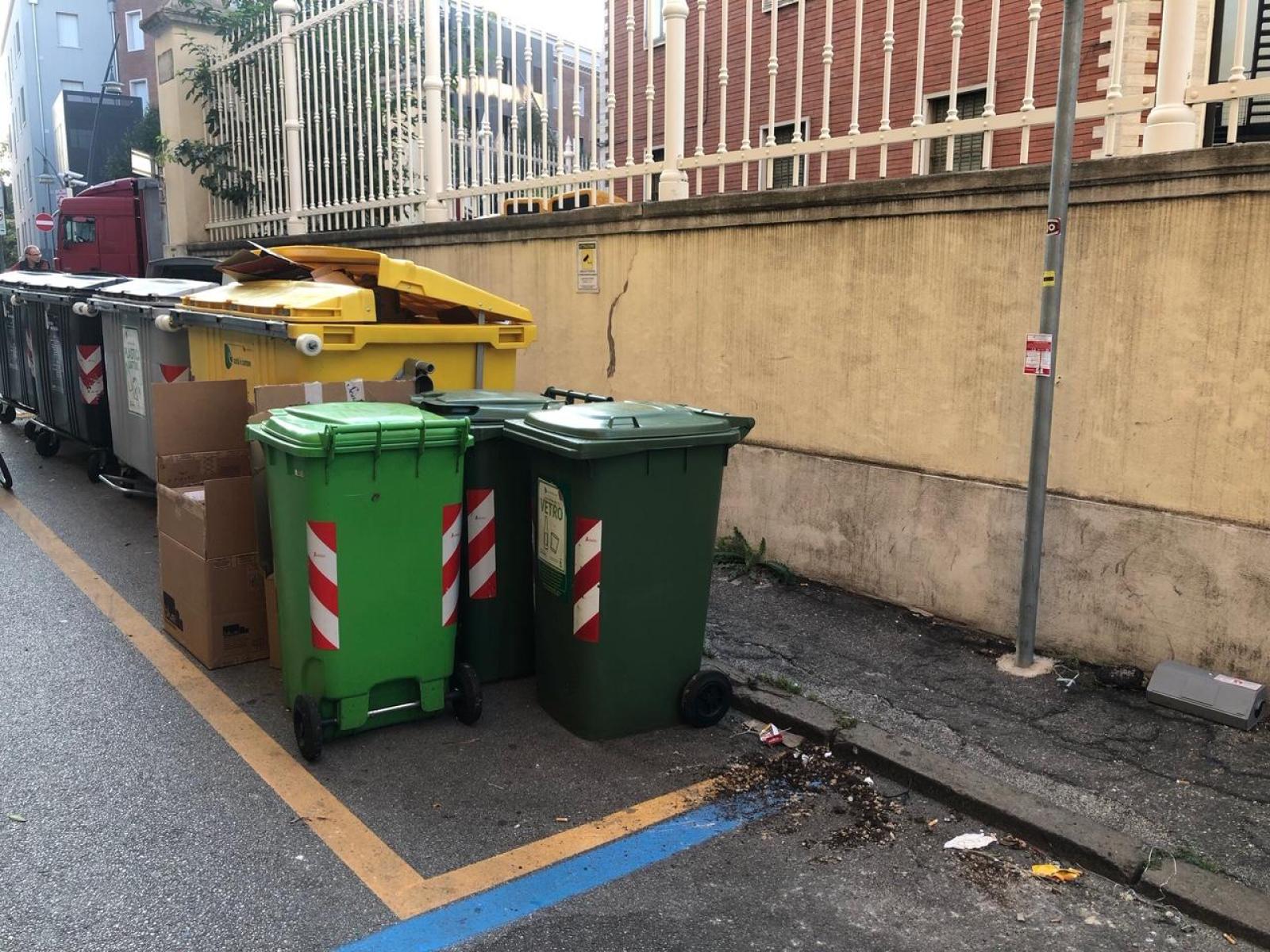 "Spostate quei cassonetti: &egrave; una cosa indecente"