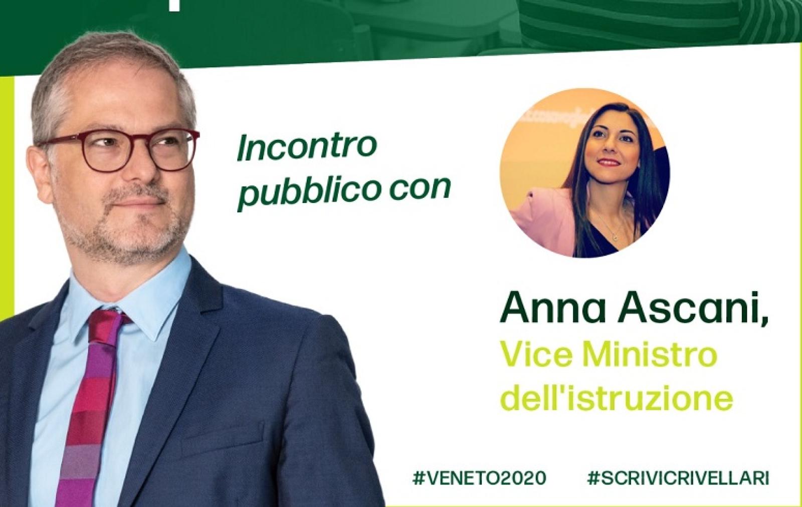 Anna Ascani, viceministro dell'istruzione a Rovigo per Crivellari