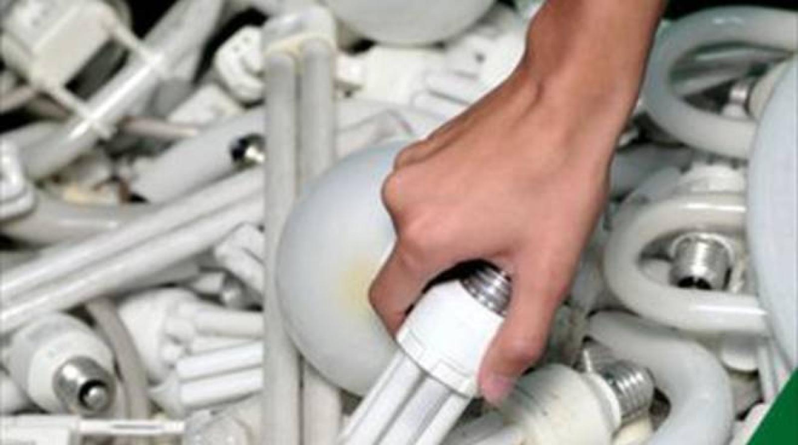 11 tonnellate di lampadine esauste riciclate