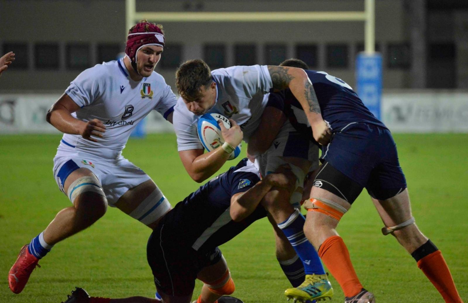 Al Battaglini &egrave; show azzurro, e il Bersagliere Ruggeri va in meta tre volte
