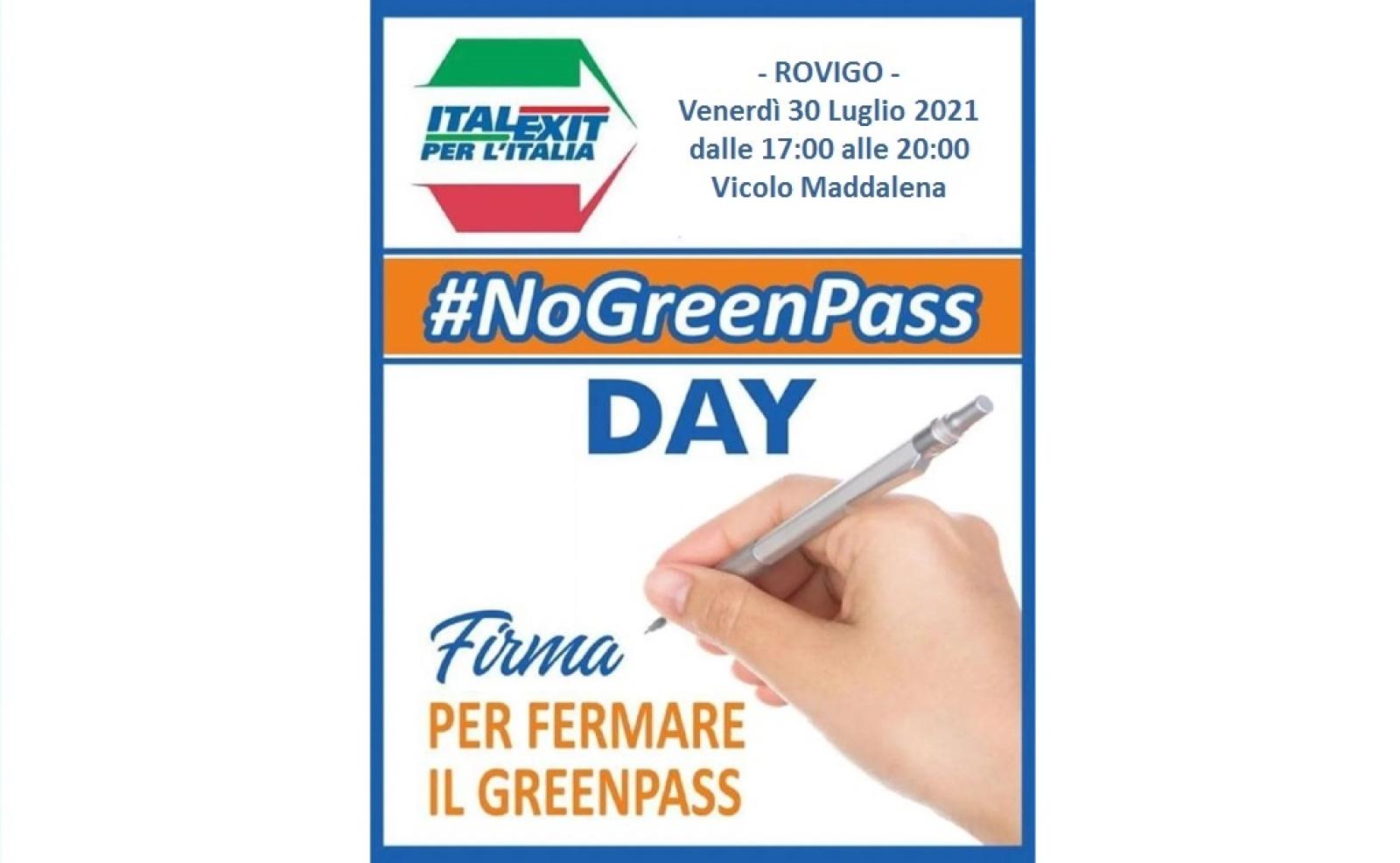 In piazza a Rovigo contro il Green Pass: arriva anche la petizione di Italexit
