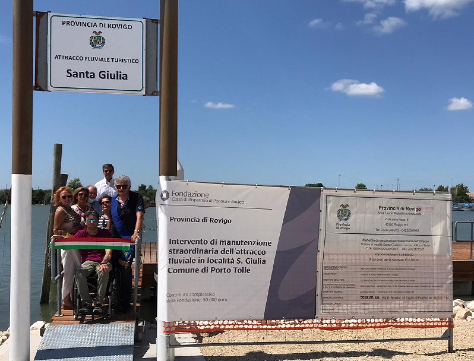 Rimesso a nuovo l'attracco di Santa Giulia