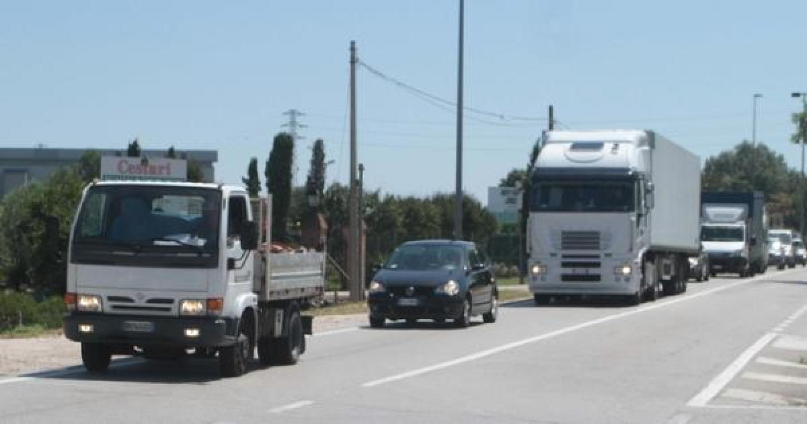 traffico. romea, incidente