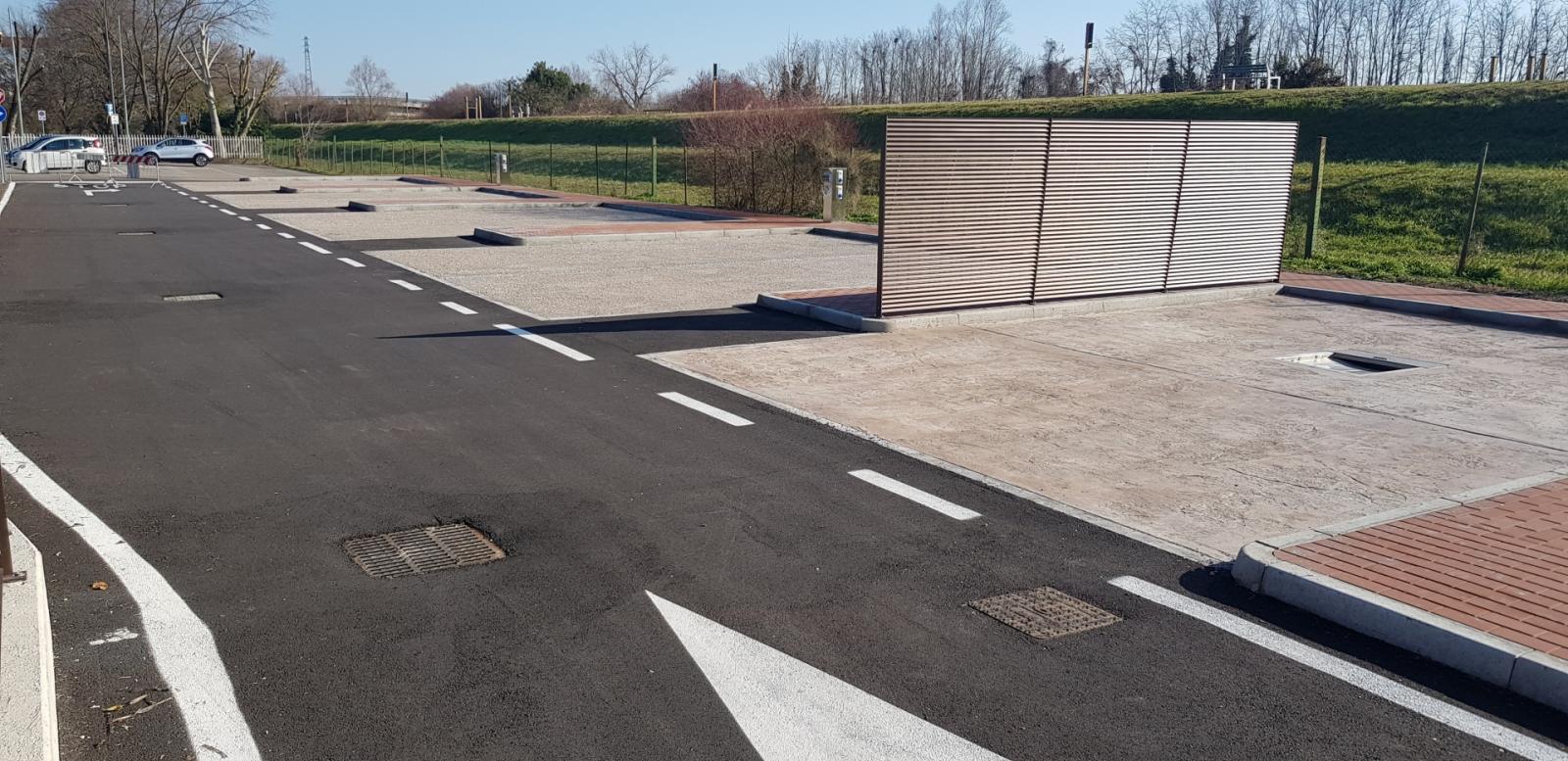 Area camper, per turismo, visitazione e navigazione