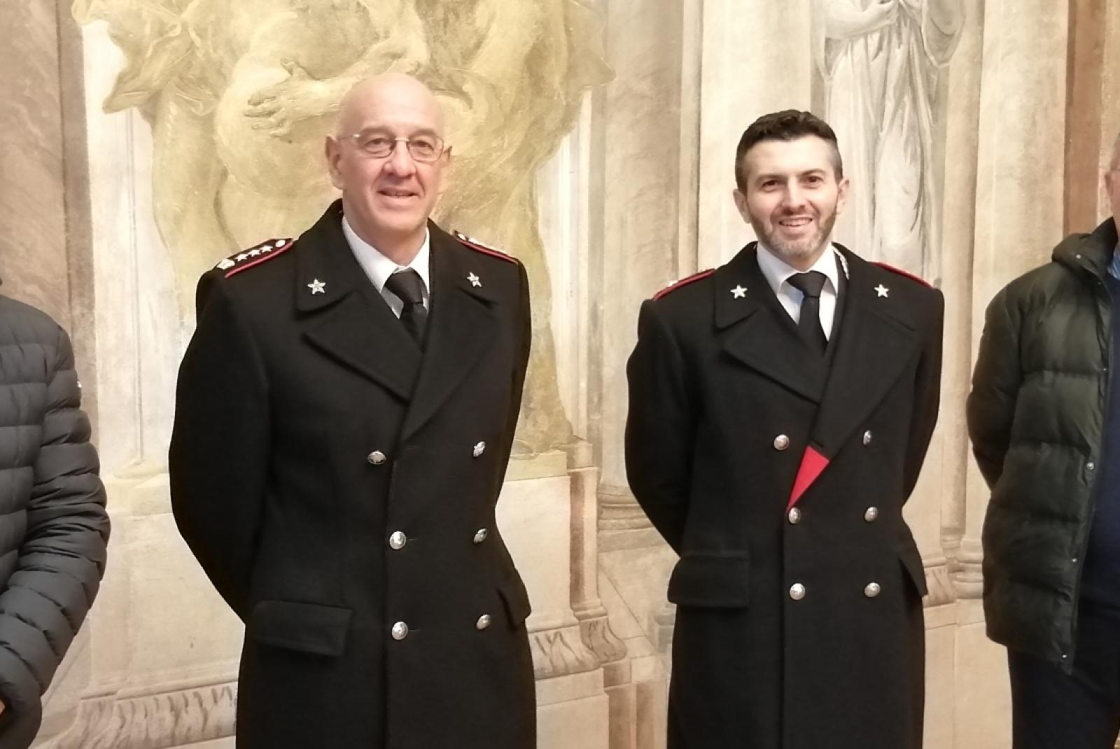 I vertici dell'Arma in visita al Cur