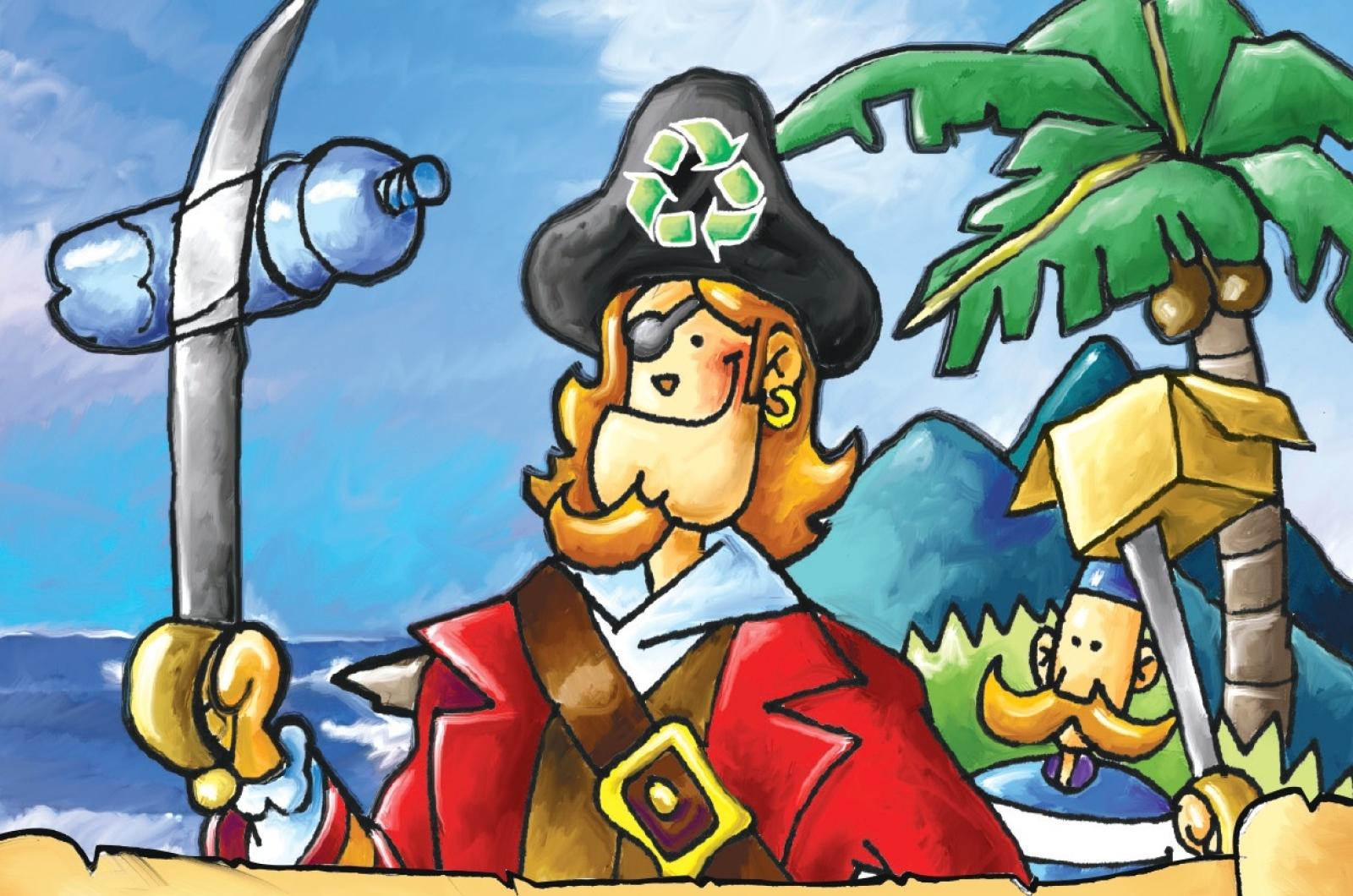 Capitan Eco entra in classe e insegna a differenziare