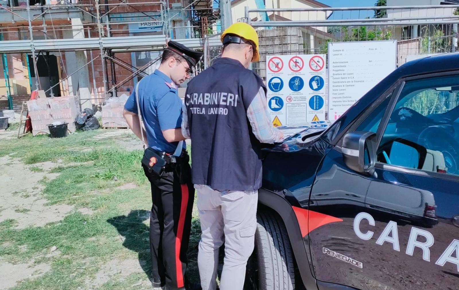 Controlli nei cantieri edili, 150mila euro di sanzioni