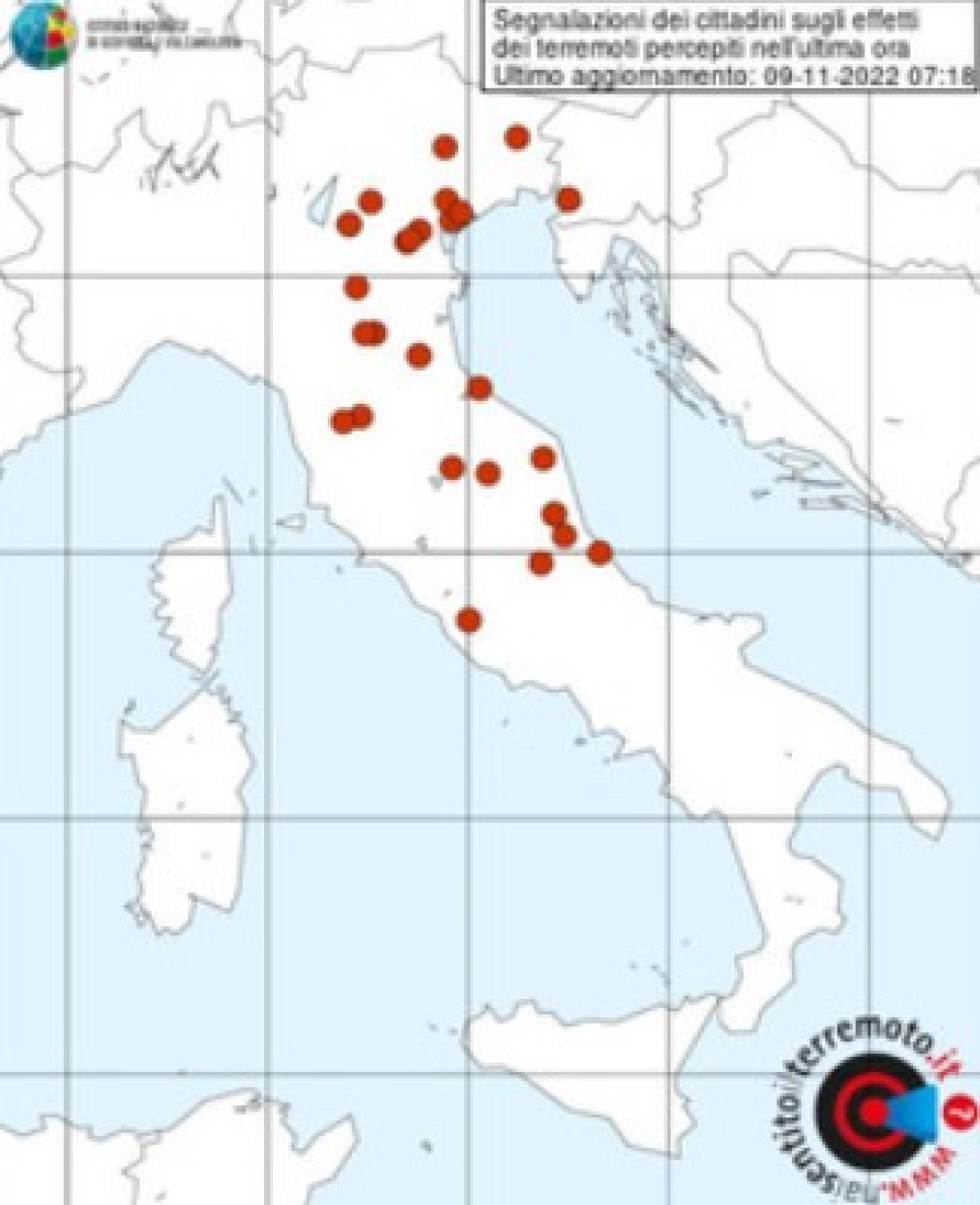 Scossa di terremoto: epicentro vicino al Polesine
