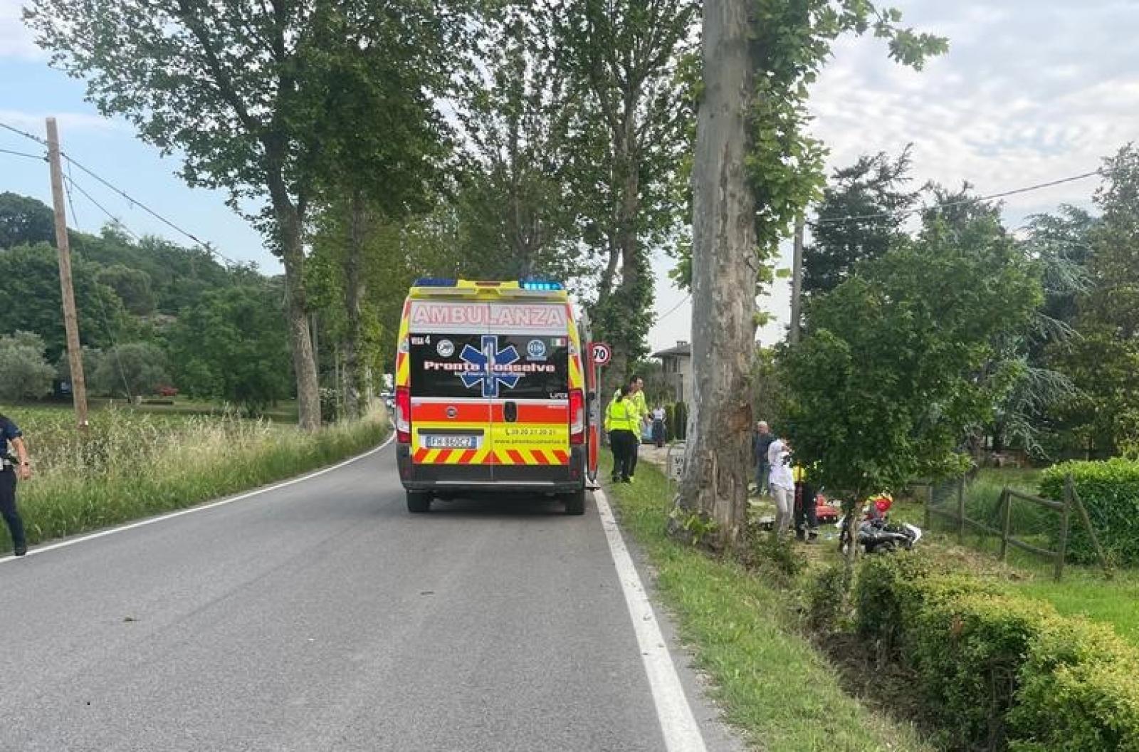 Incidente in Romea,  interviene l'elisoccorso
