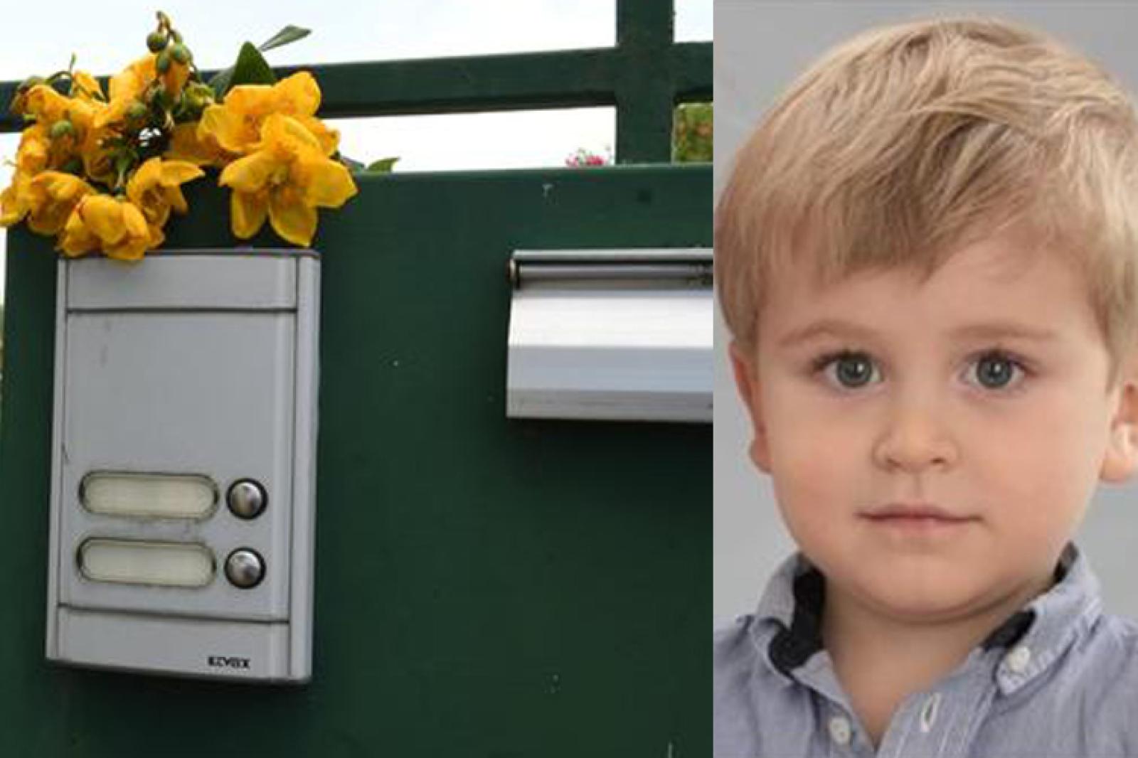 Muore a tre anni, fiori e lacrime per il piccolo Tobias