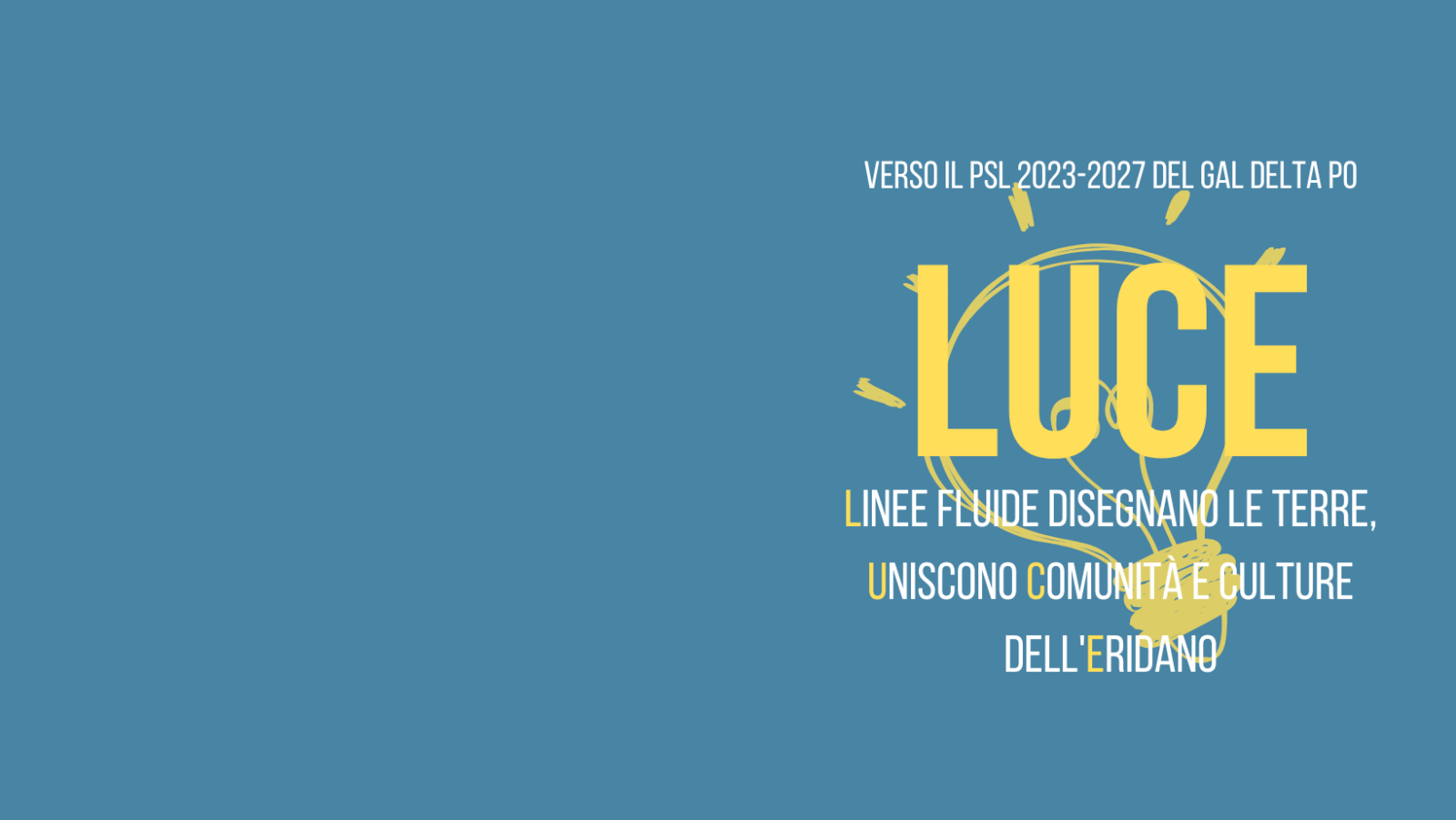 Linee fluide disegnano le terre, Uniscono comunit&agrave; e Culture dell'Eridano