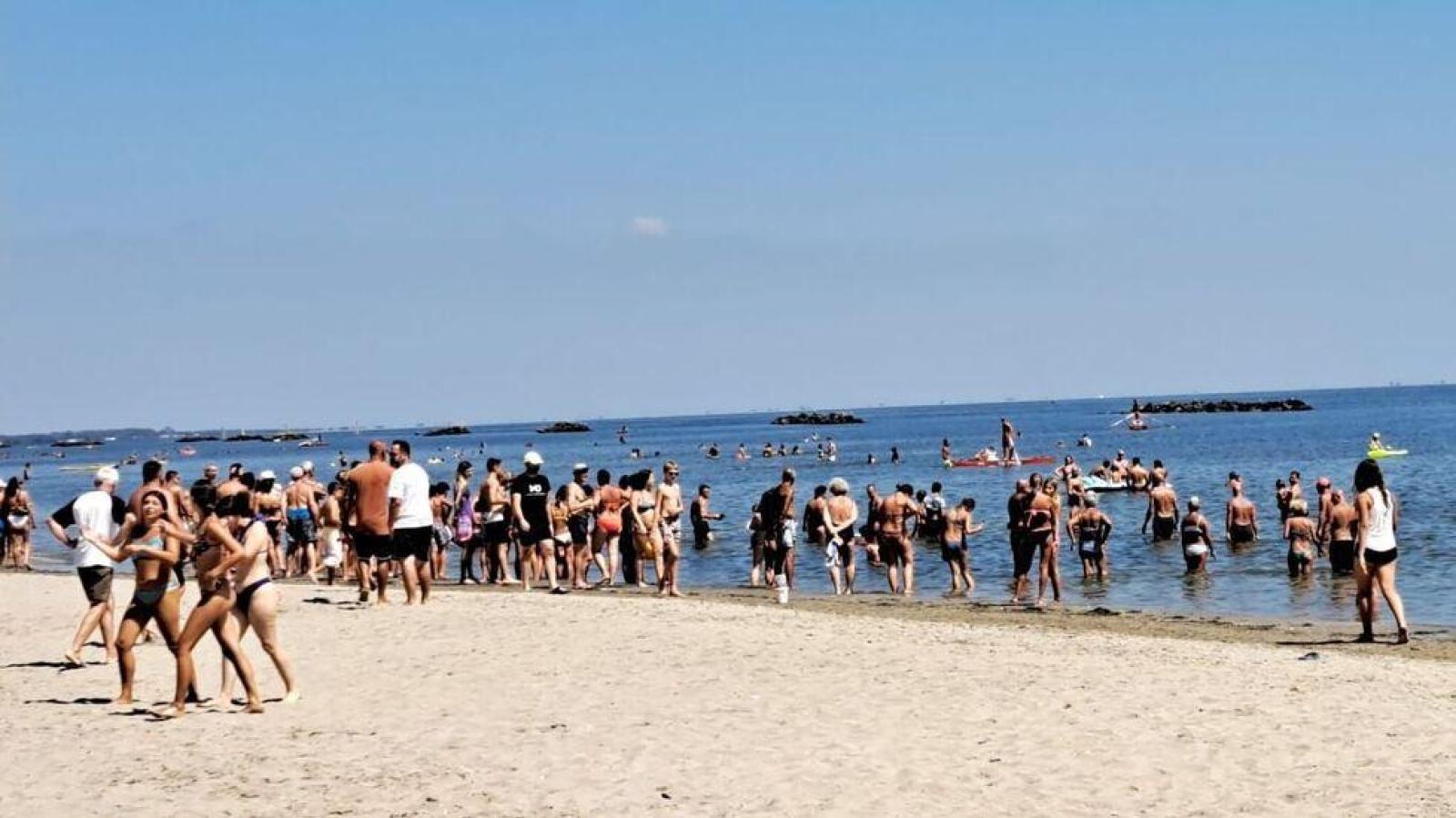 C'&egrave; uno squalo, fuggi fuggi dal mare