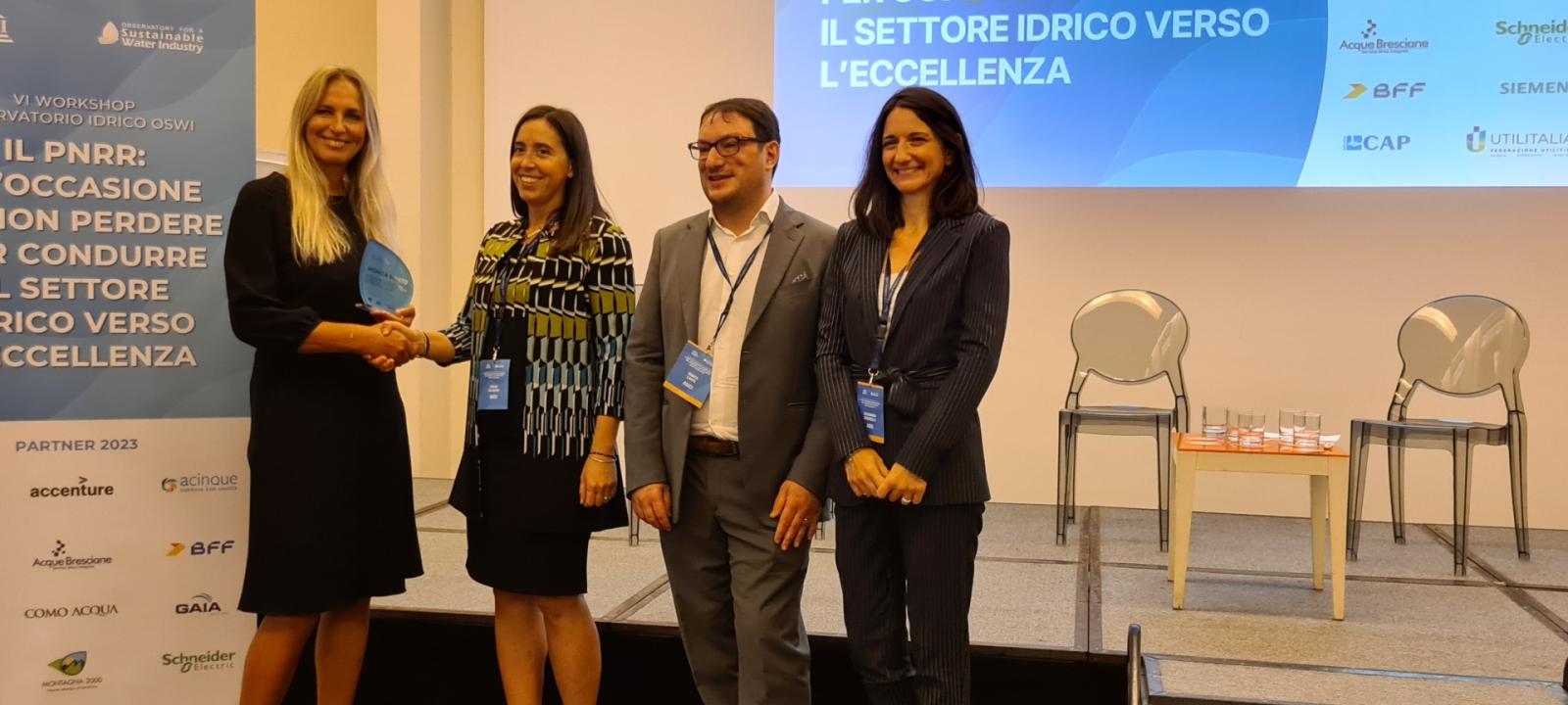 Monica Manto, direttore generale di acquevenete, vince il premio &ldquo;Manager Servizio idrico&rdquo;