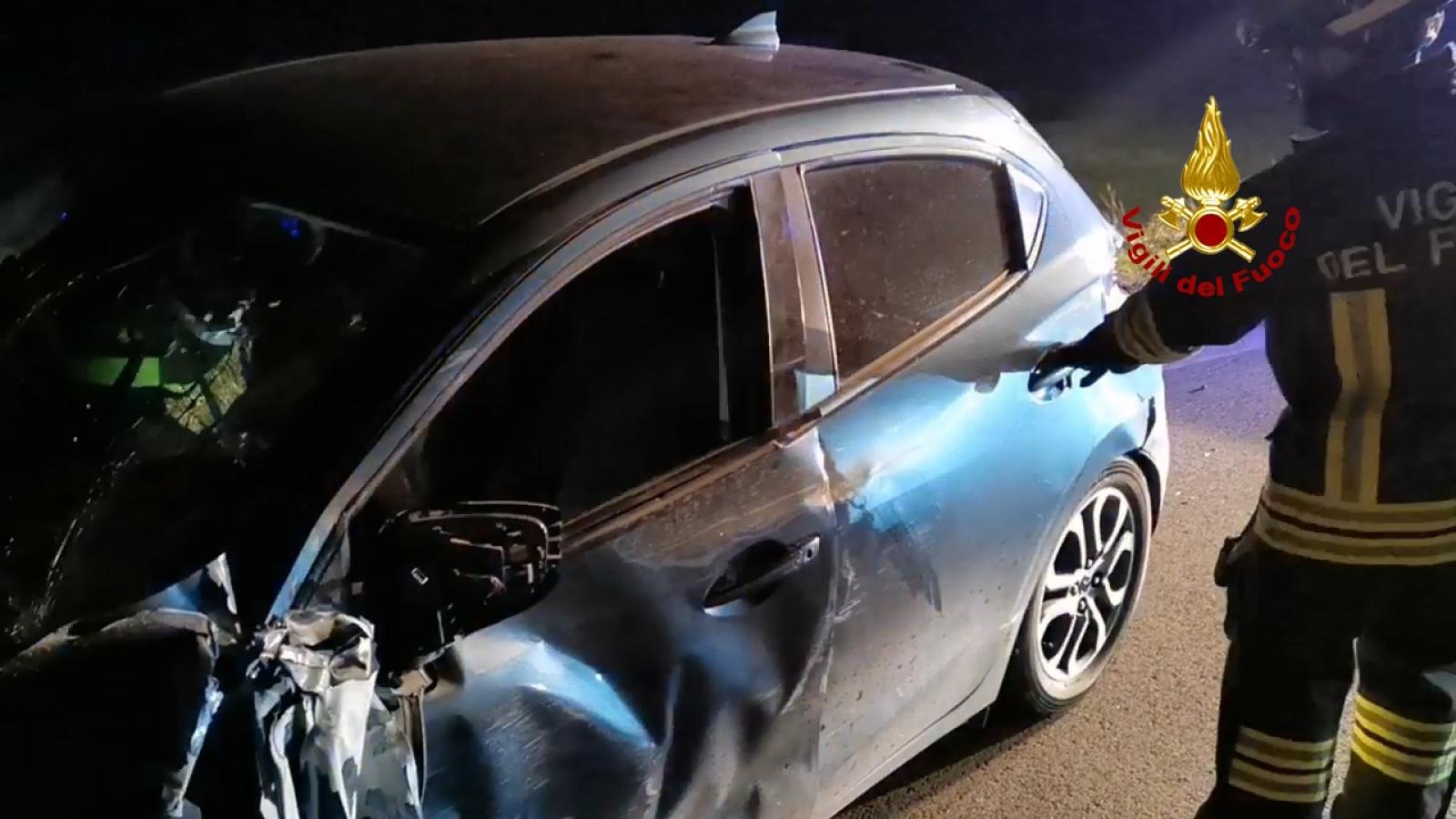 Auto contro camion: un ferito in Transpolesana