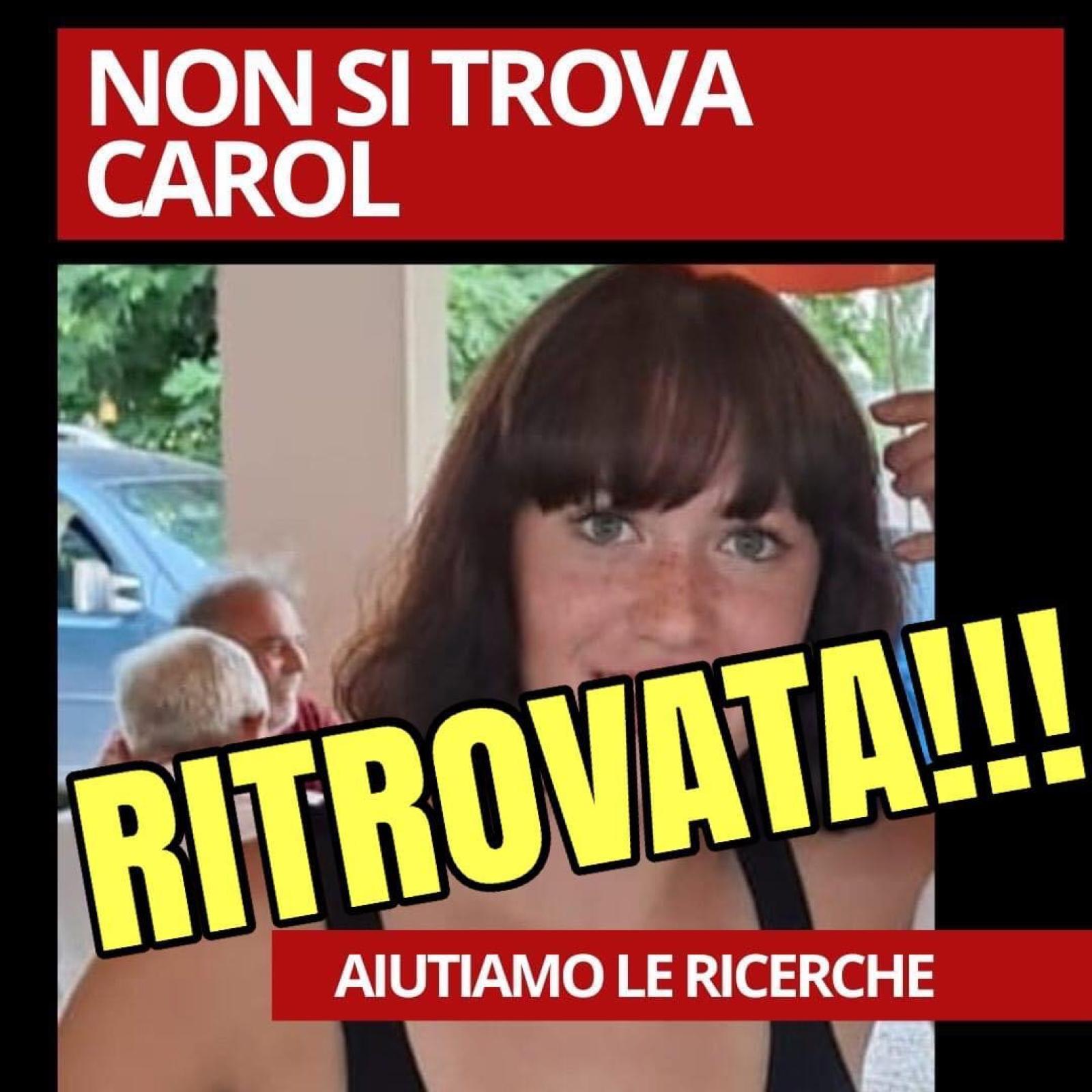 Ritrovata Carol, la 16enne scomparsa 