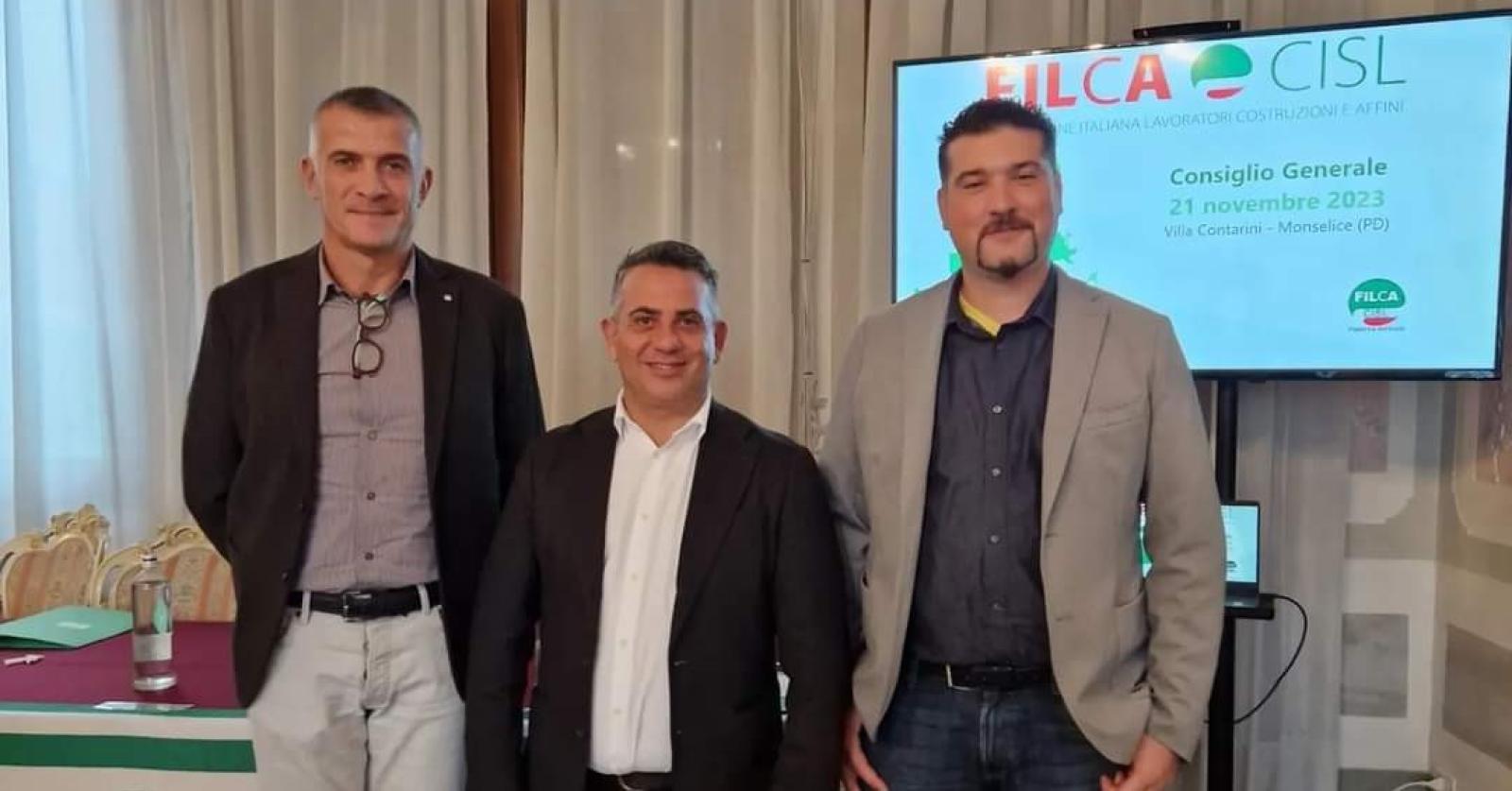 Lino Coniglio alla guida la Filca Cisl Padova Rovigo