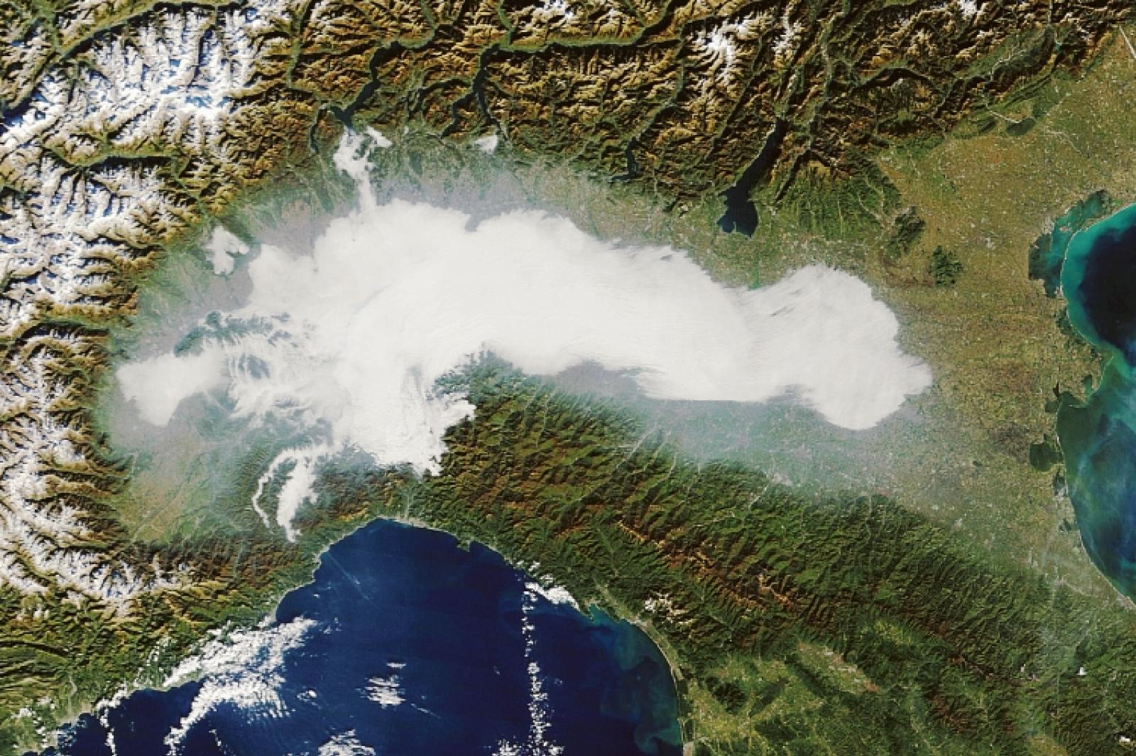 La nostra nebbia si vede dallo spazio!