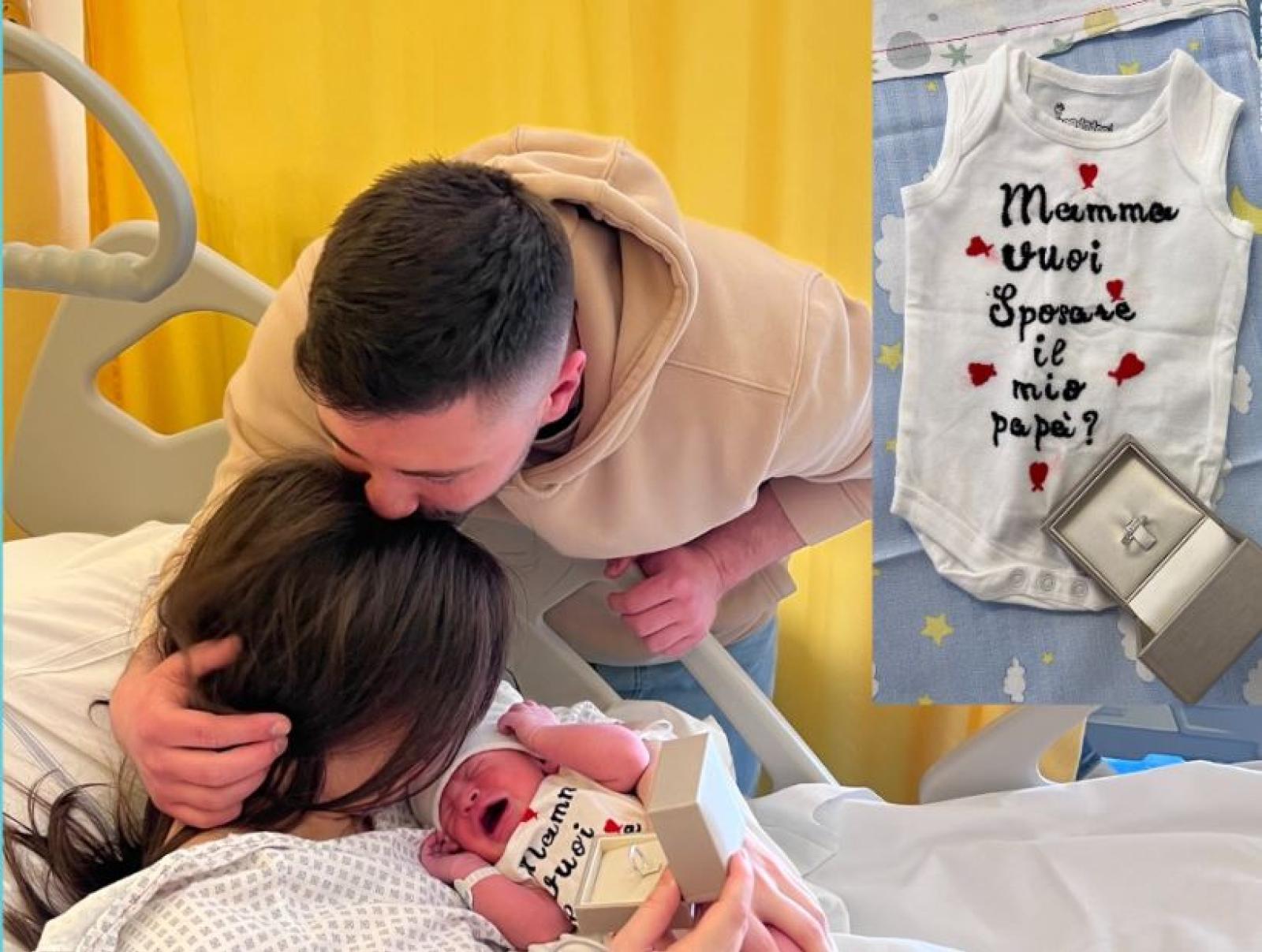 La proposta di matrimonio... arriva dal beb&eacute;