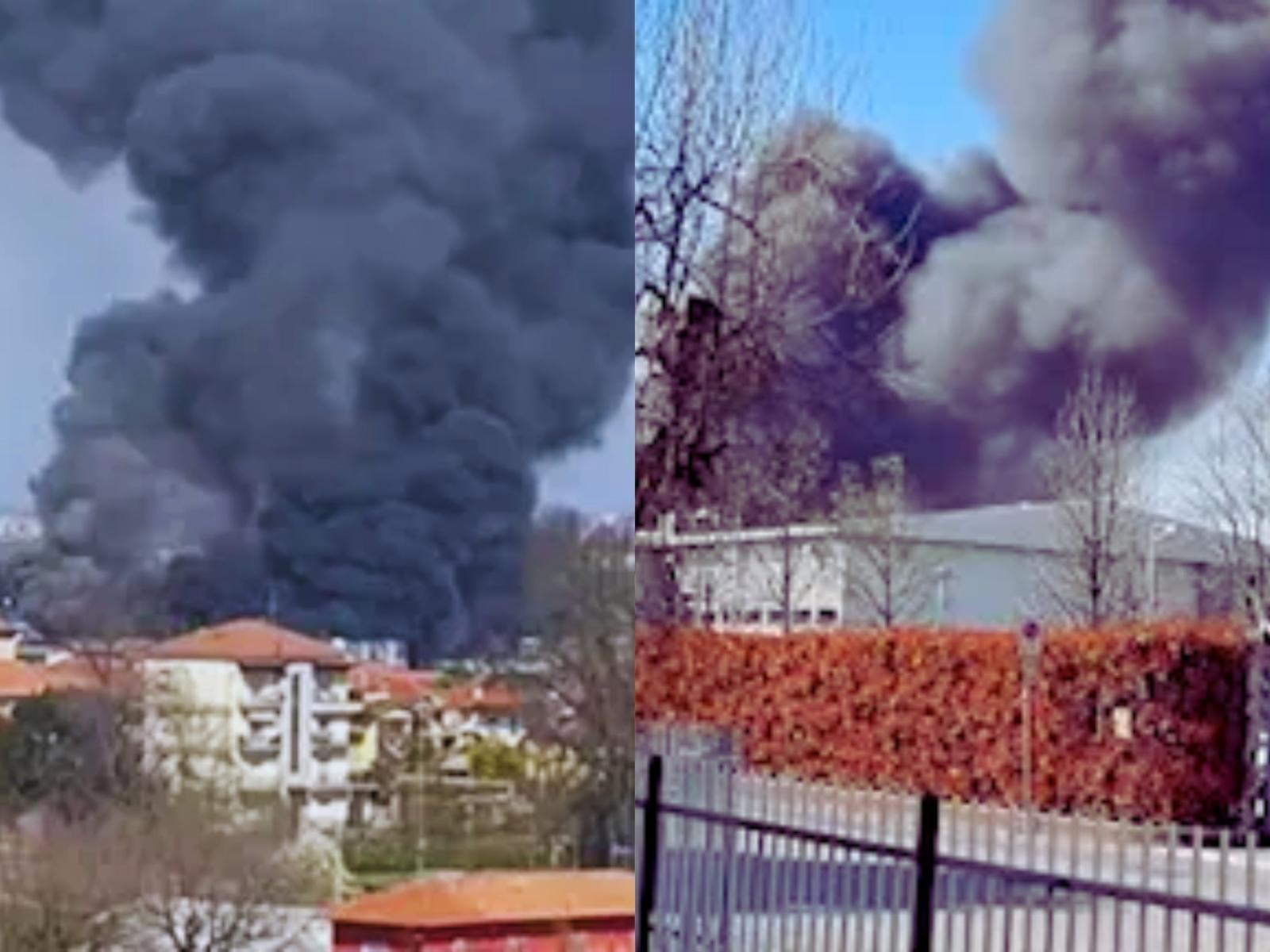 Paura e fiamme alle porte di Milano: incendio in corso