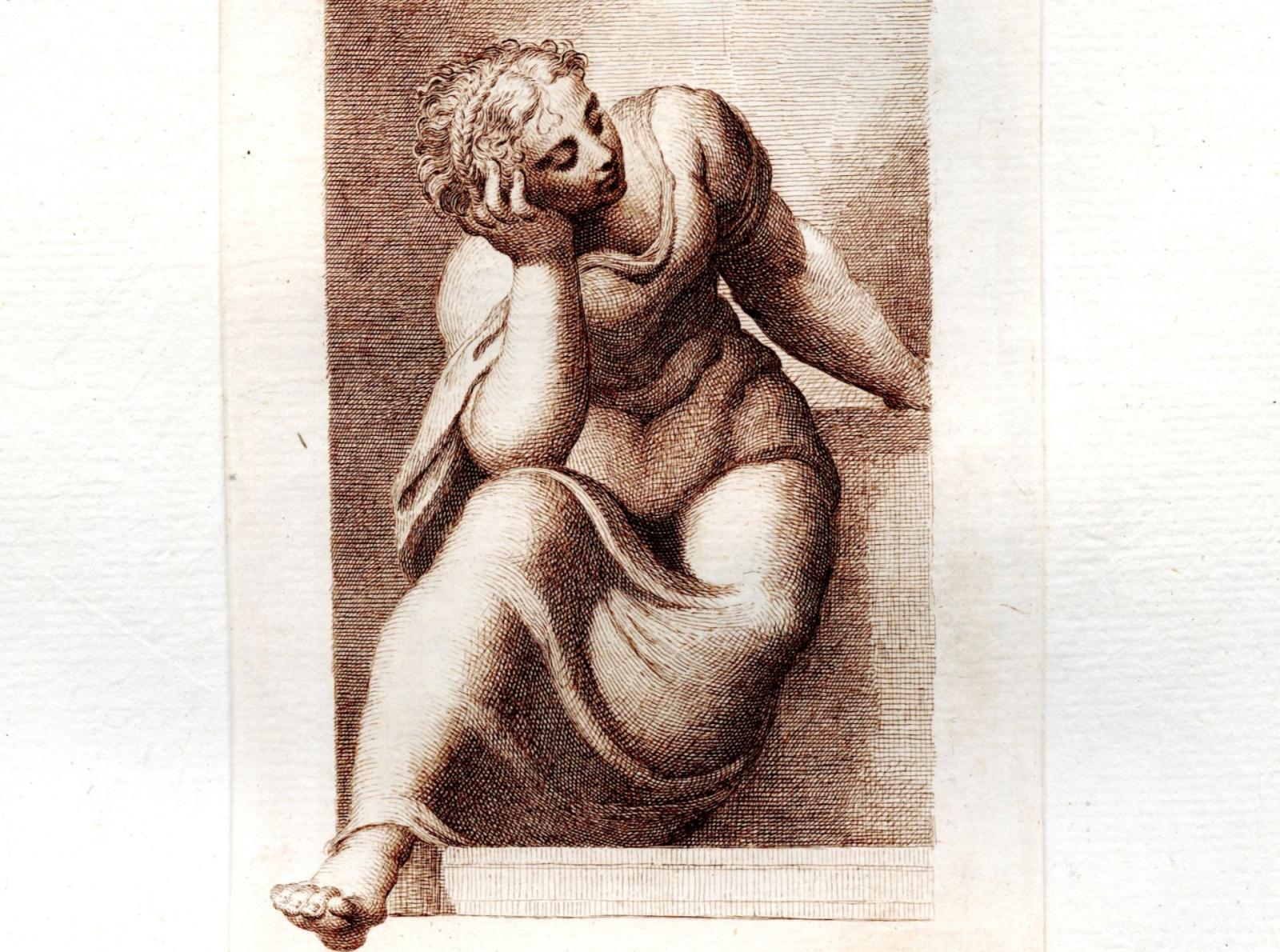 Tavola che riproduce un affresco del Tintoretto