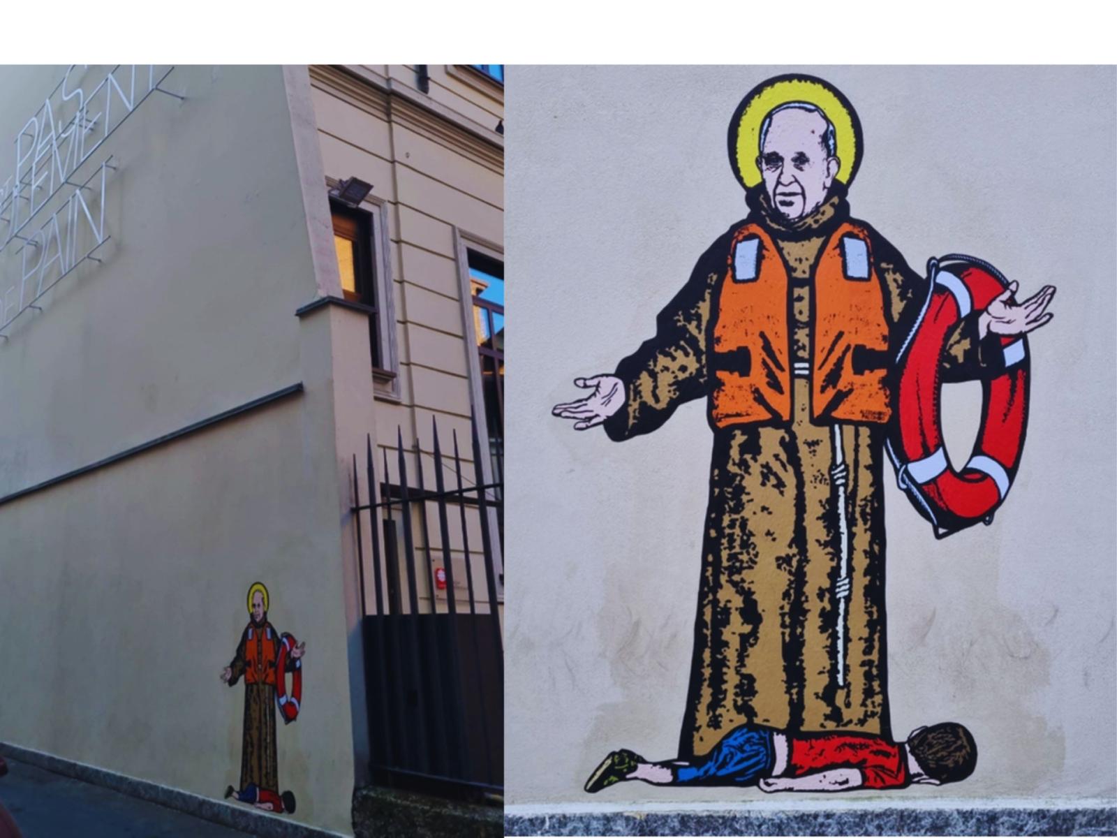 Un Murale fa rivivere Papa Francesco