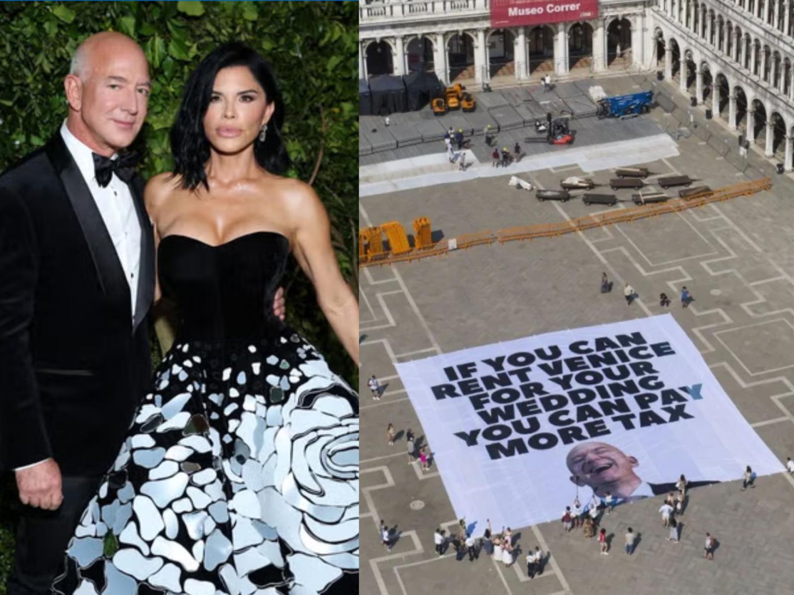 Attivisti chiedono al magnate di pagare pi&ugrave; tasse, e spunta lo striscione