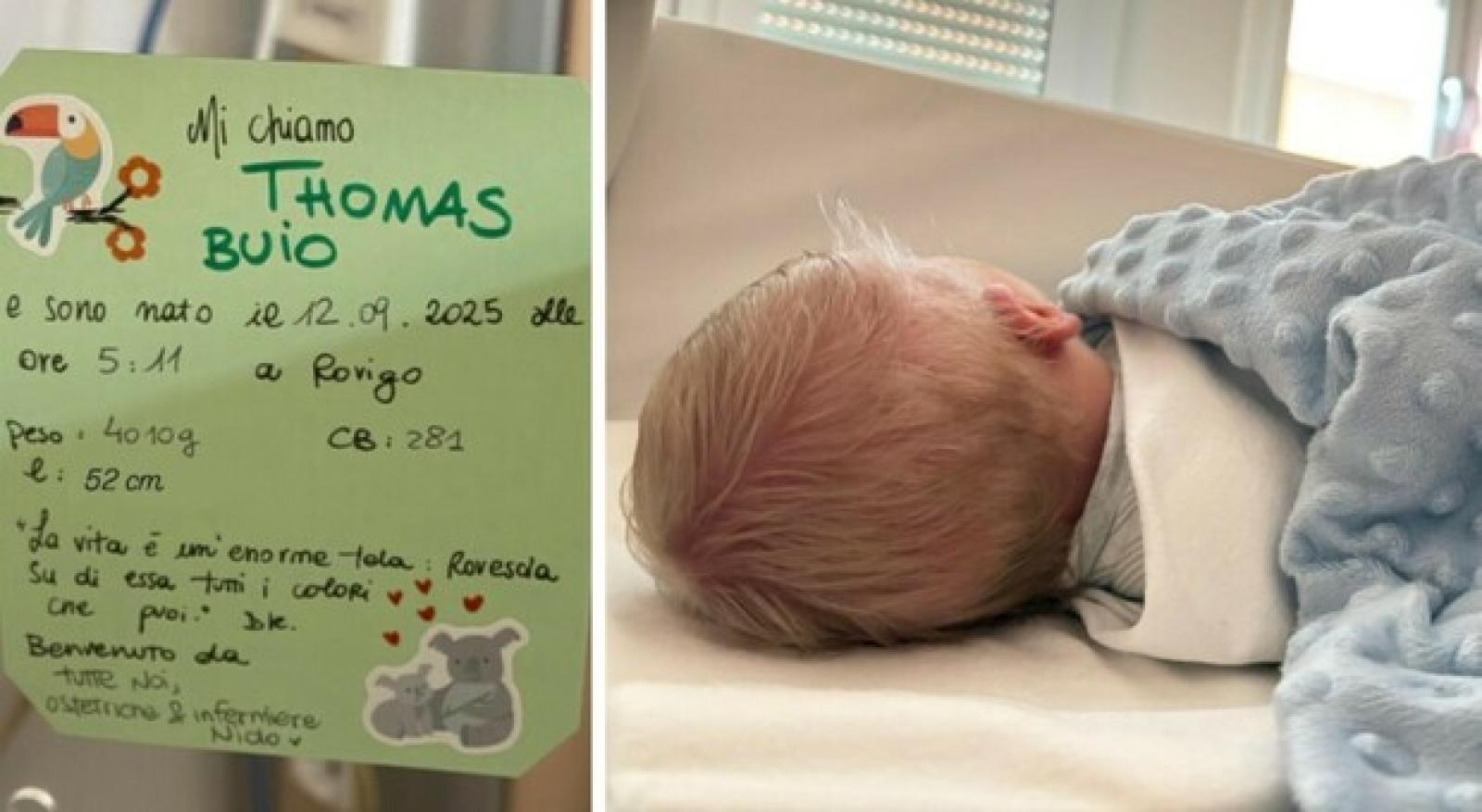 A Rovigo nasce Thomas Buio, il nome che trasforma il dolore in luce