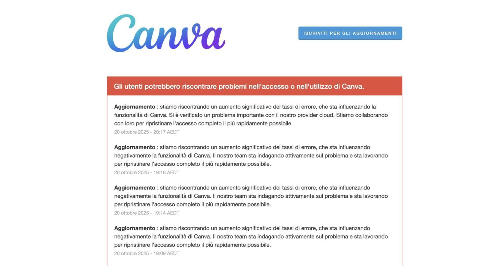 Grave interruzione nei servizi di Amazon AWS: colpiti Canva, Roblox, Fortnite e altri