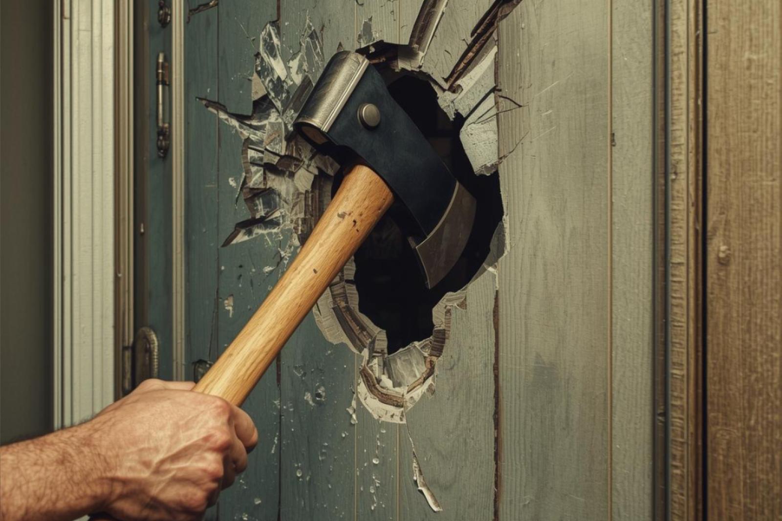 I ladri abbattono le porte con l'ascia