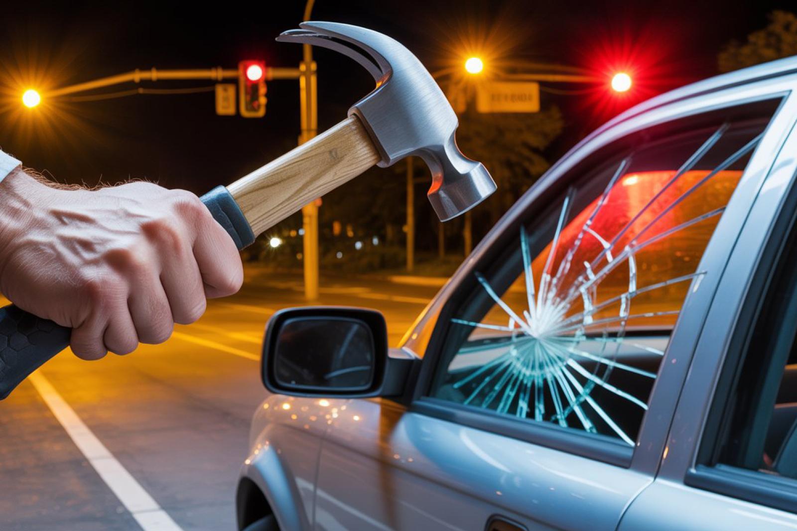 Caccia allo scooterista che sfascia le auto