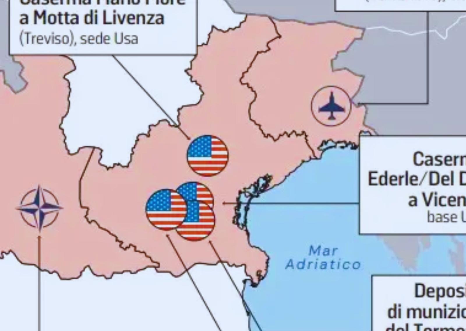 Ecco le basi americane in Italia