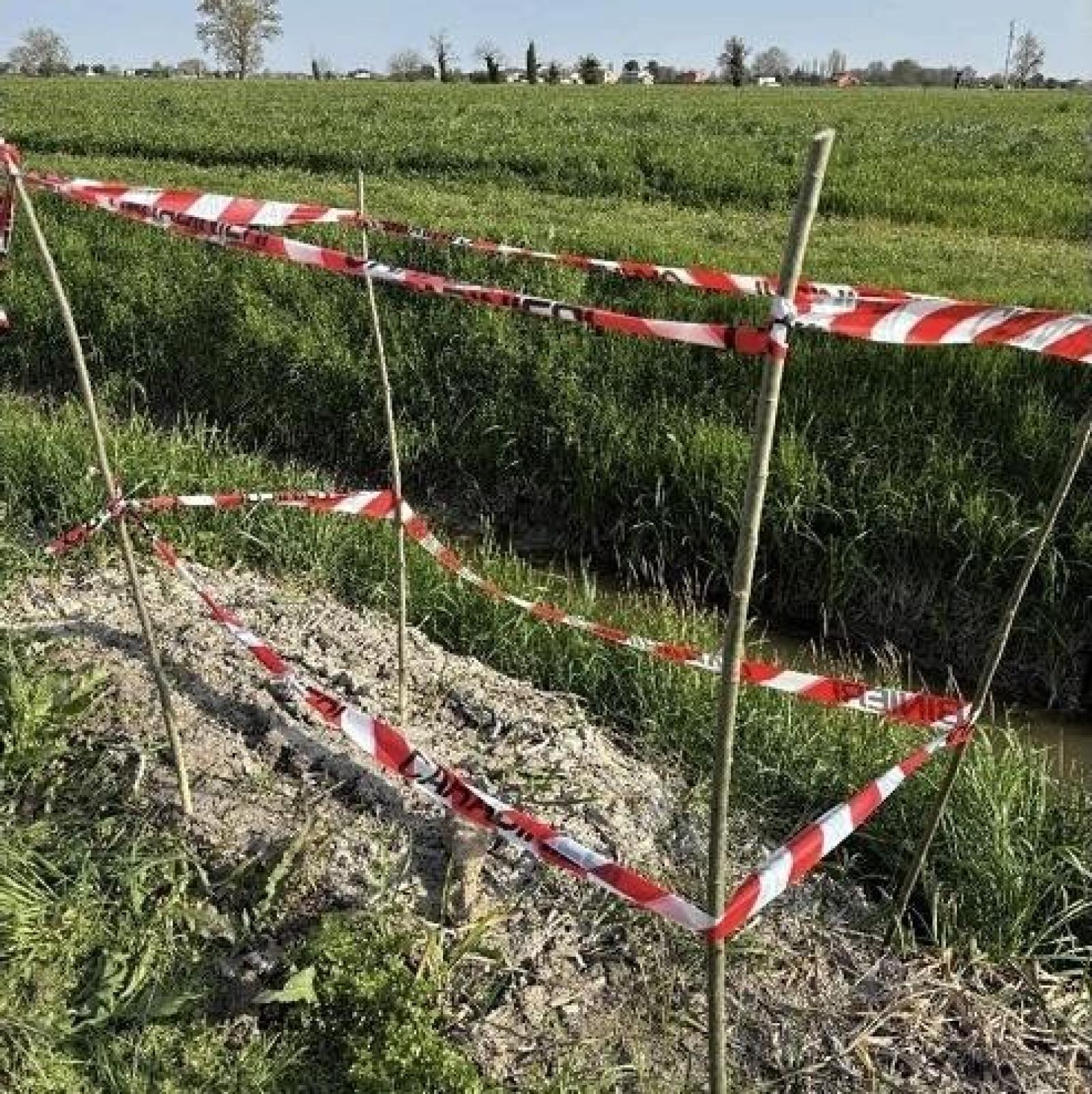Bomba della guerra in via Crosara