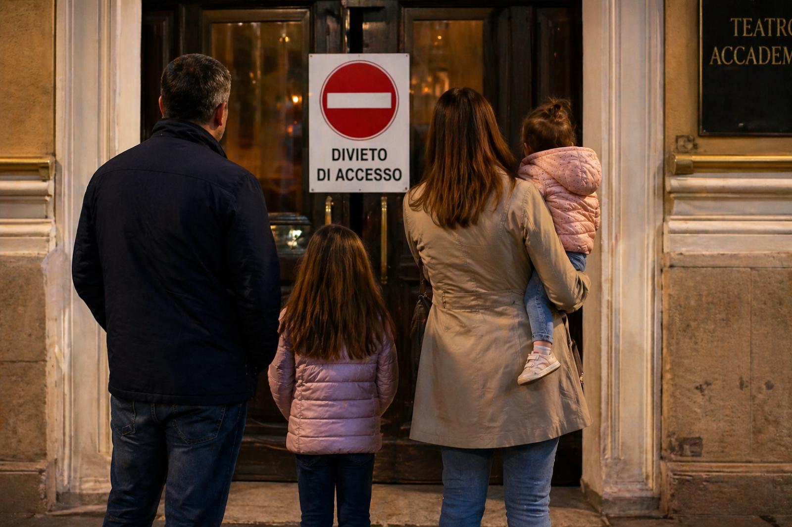 "La piccola e teatro non entra". E scoppia il caso