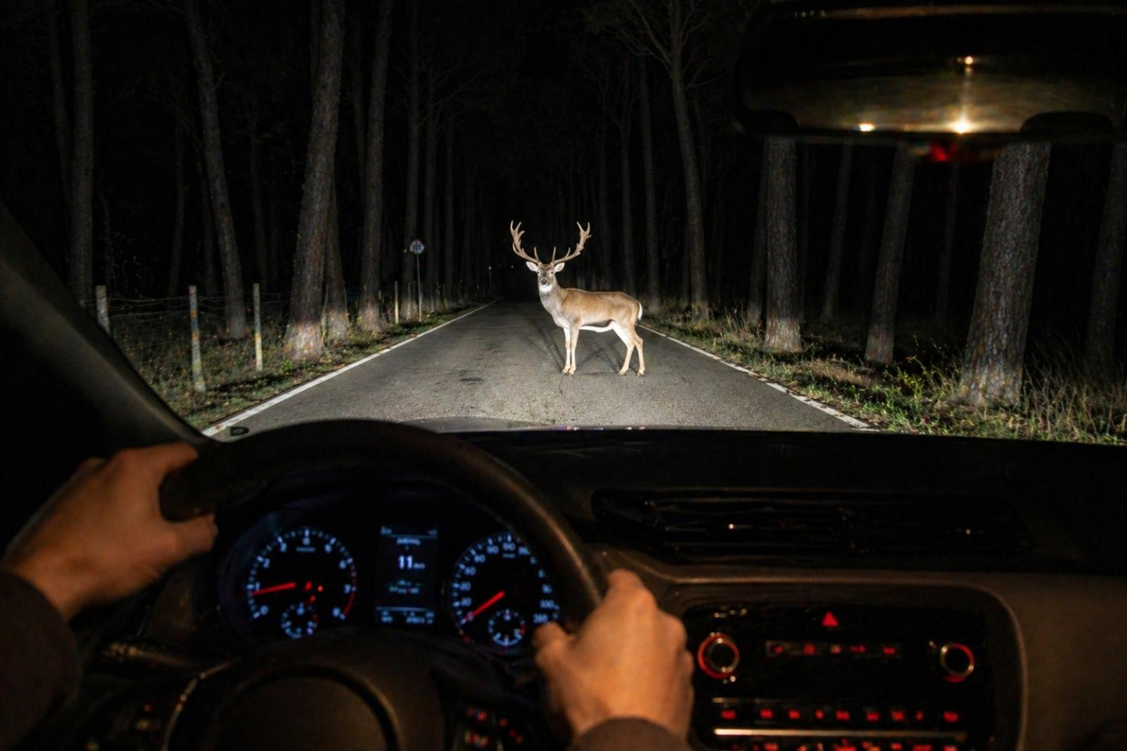 Paura in Romea: si schianta contro un daino