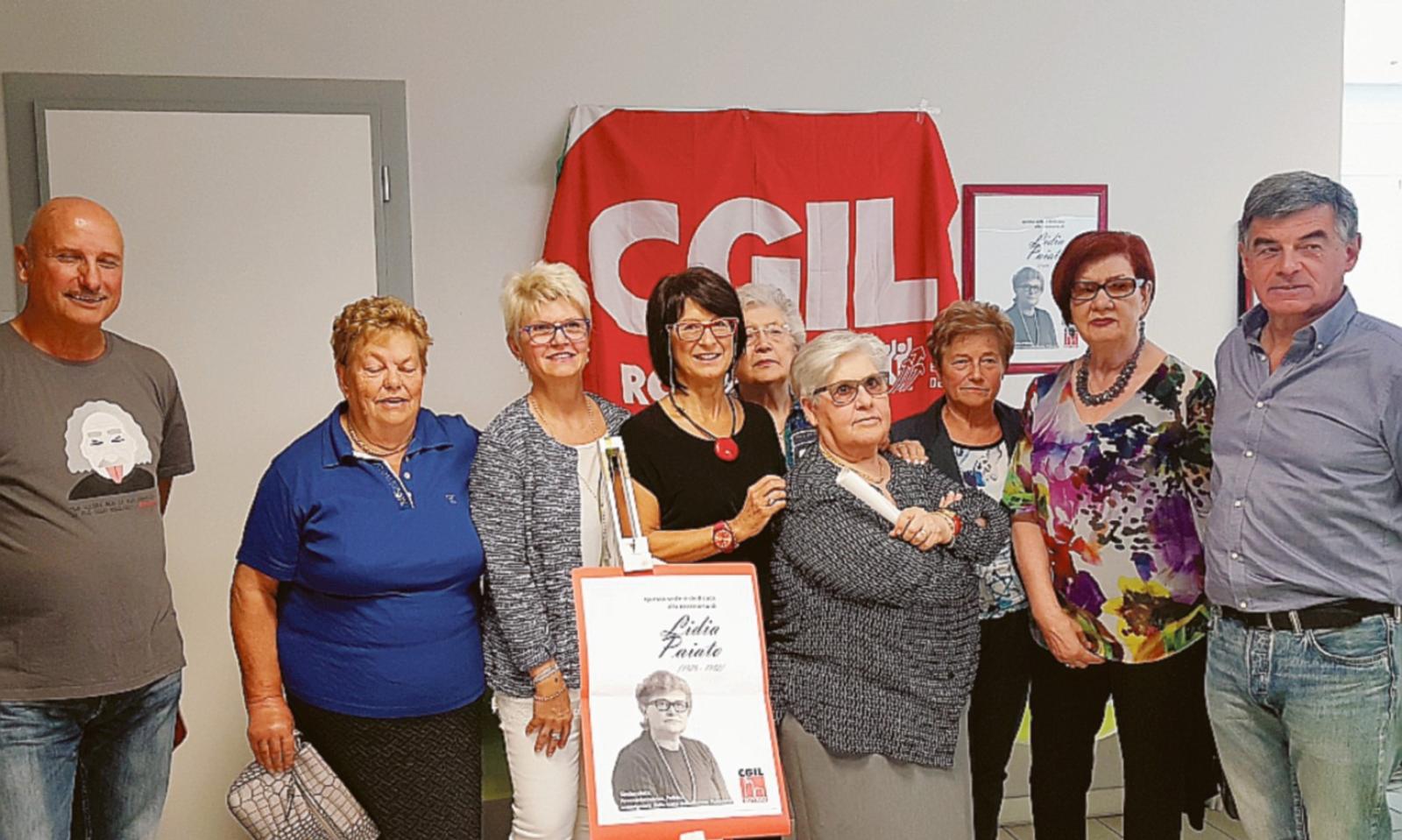 Lidia Paiato, simbolo della Cgil