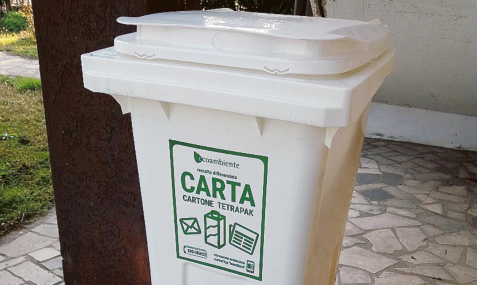 Ecco i nuovi bidoni per la carta