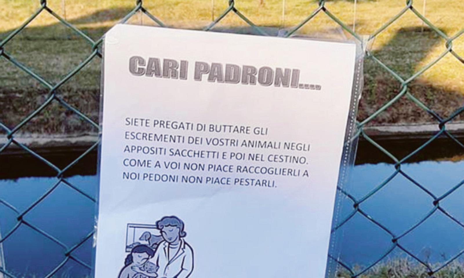 &ldquo;Canaletta, basta escrementi&rdquo;