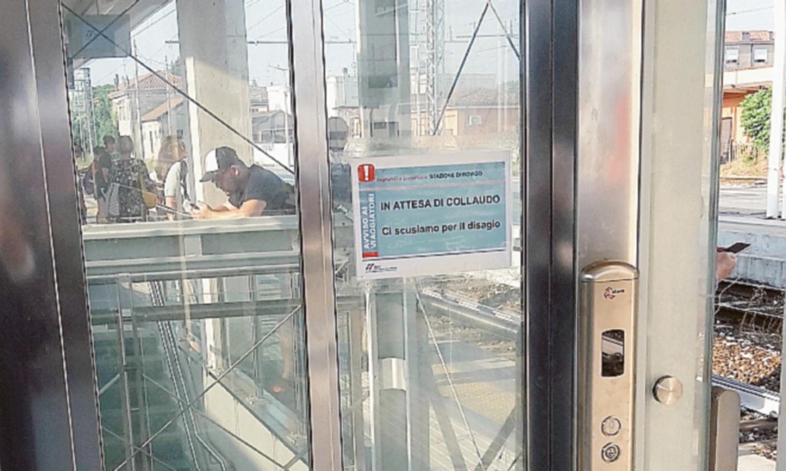 Ascensori in stazione: montati 7 mesi fa, mai partiti