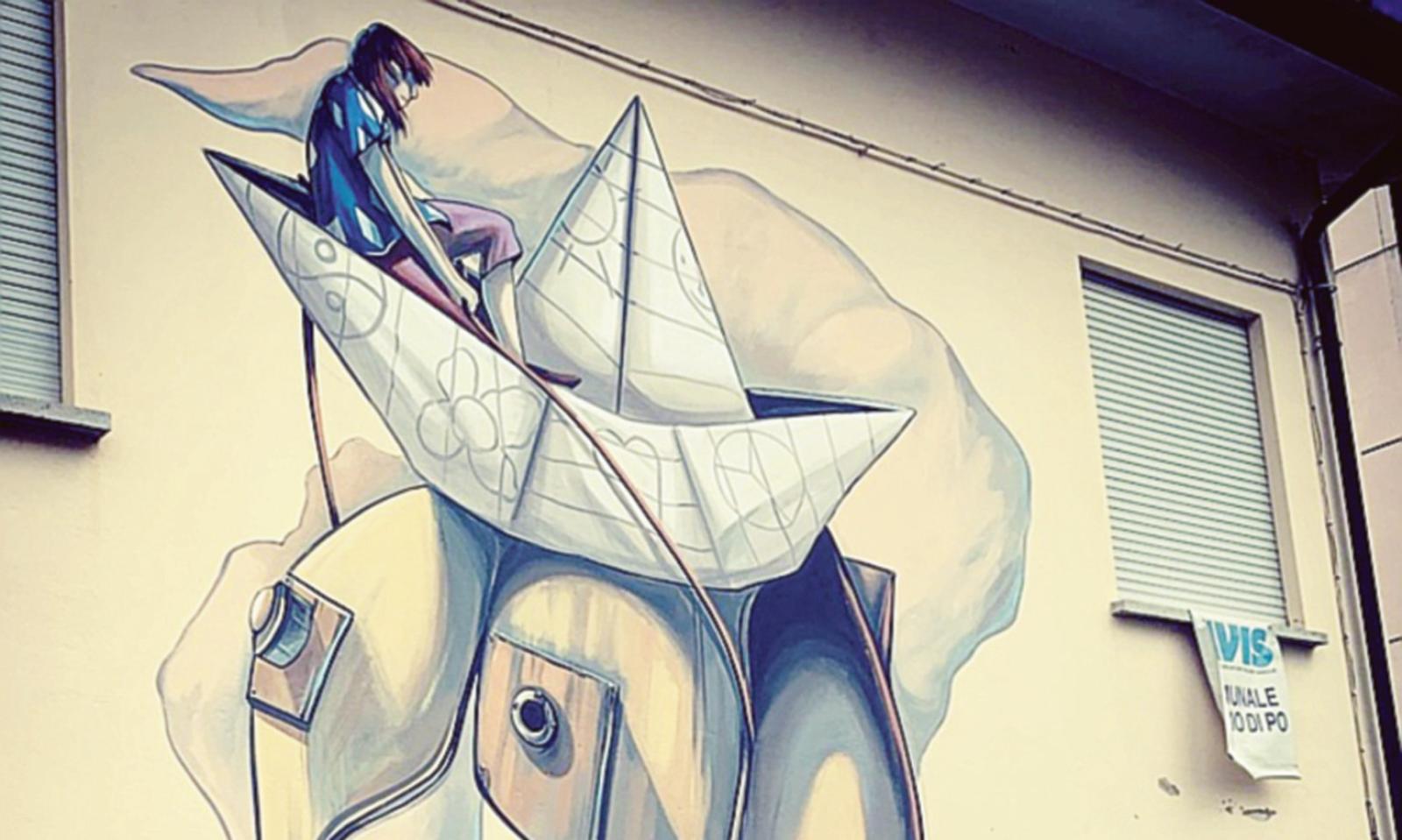 Un murales in difesa delle balene