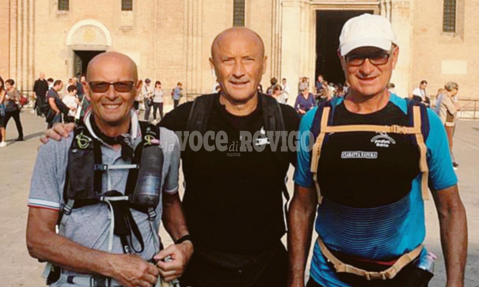 Tre amici a piedi hanno raggiunto il Santo a Padova