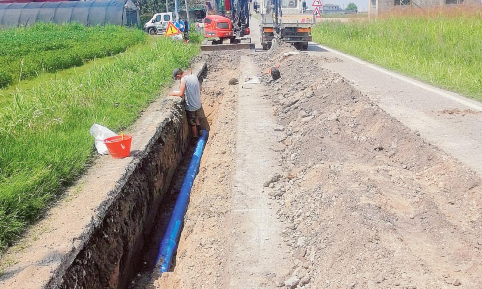 Maxi intervento a Lusia: si amplia la rete delle fognature