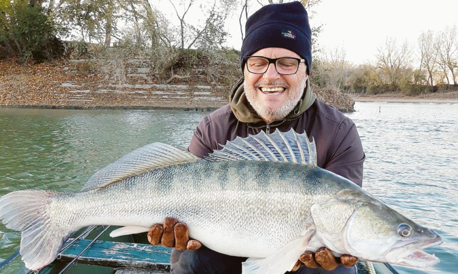 Lucioperca da record pescato nel Po
