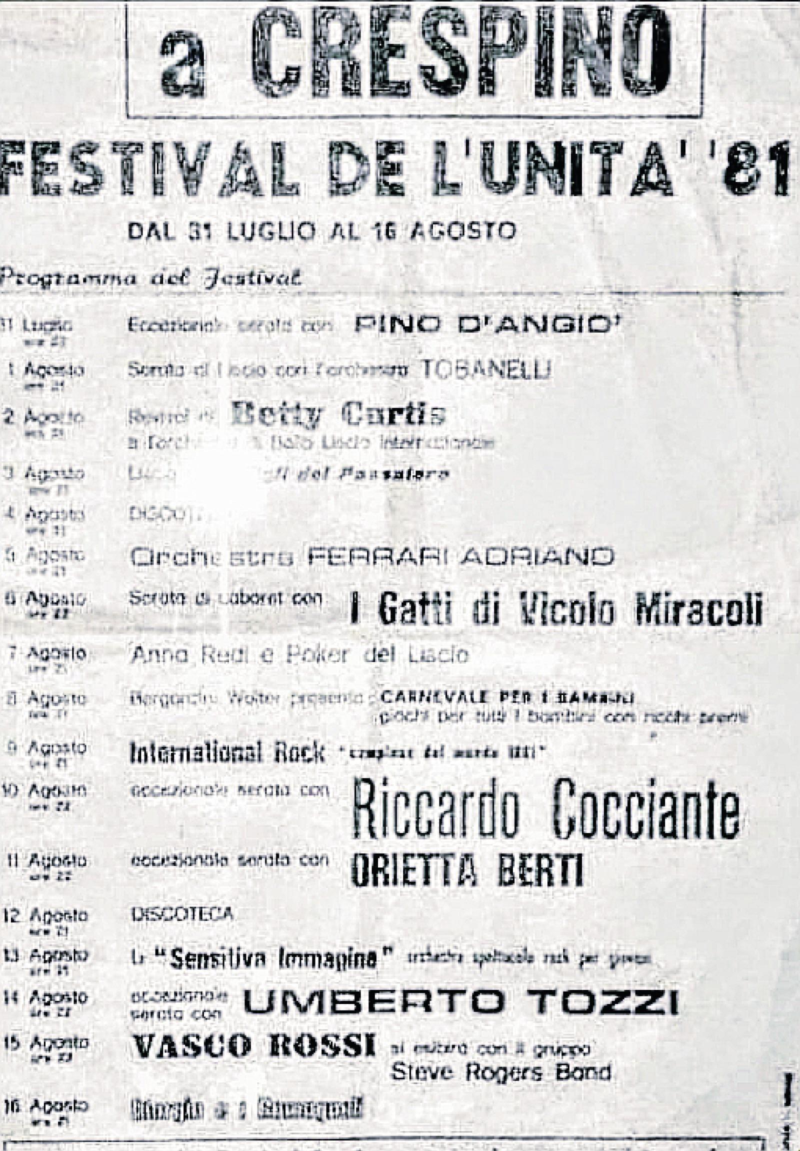 Quando Vasco, Cocciante e i Gatti...